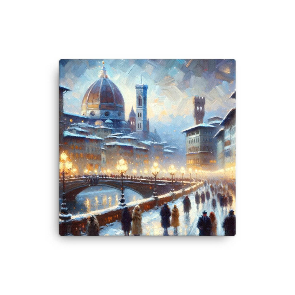 Crepuscolo Innevato su Firenze - Tela