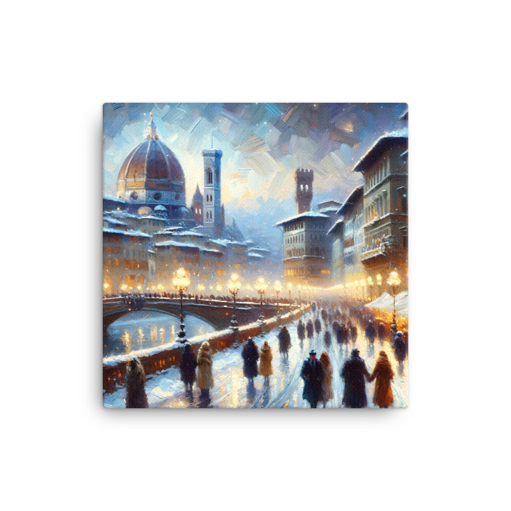 Crepuscolo Innevato su Firenze - Tela