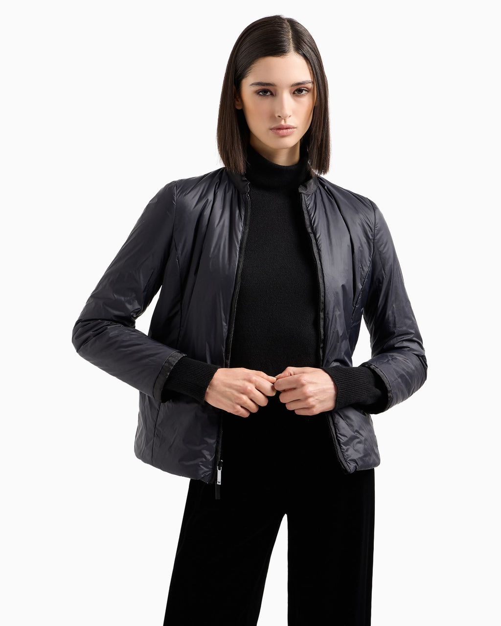 Giubbotto collo guru reversibile in nylon Slide 5