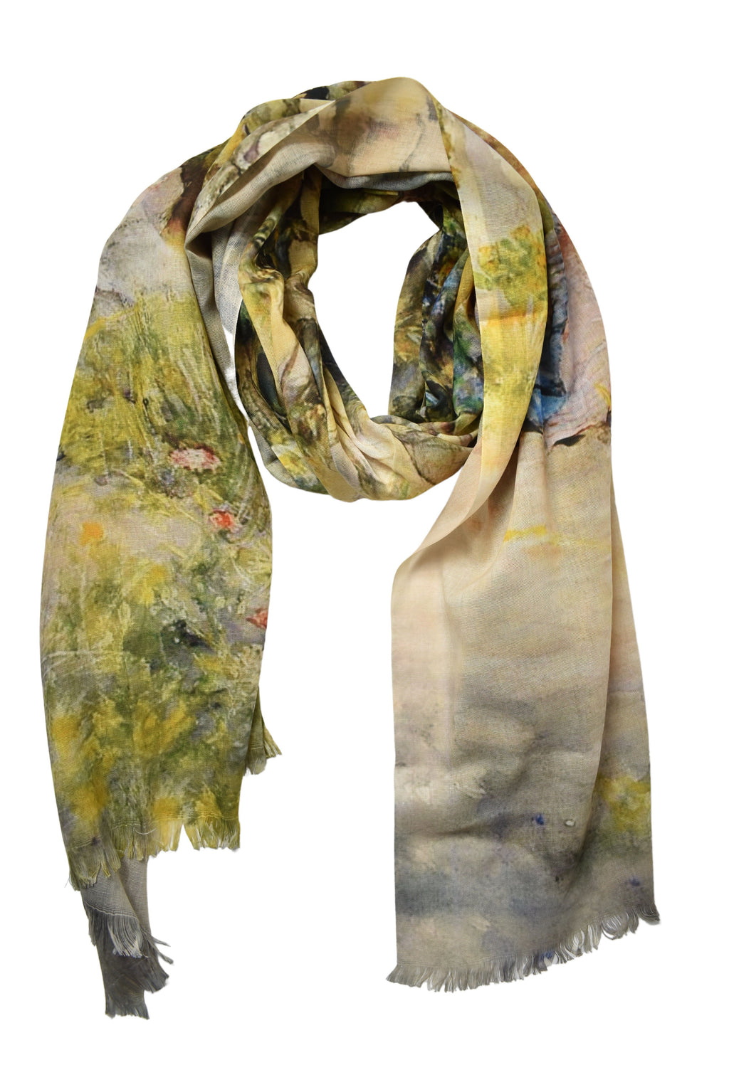 Foulard Carl Larsson leggendo il giornale nel giardino