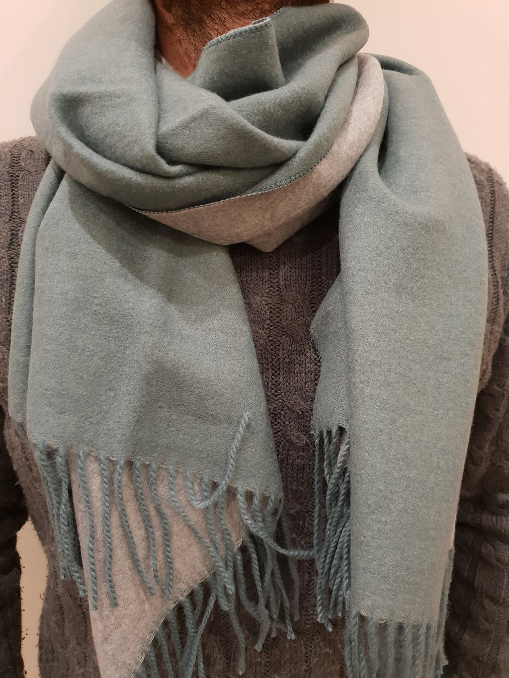 Sciarpone Double face Unisex con Cashmere