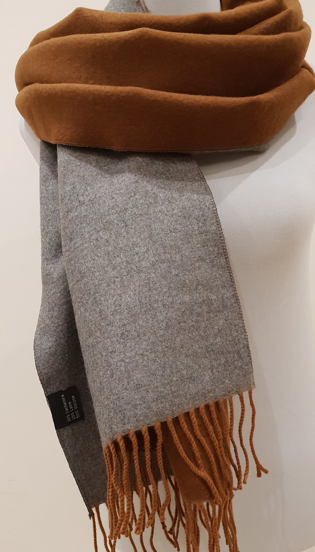 Sciarpone Double face Unisex con Cashmere