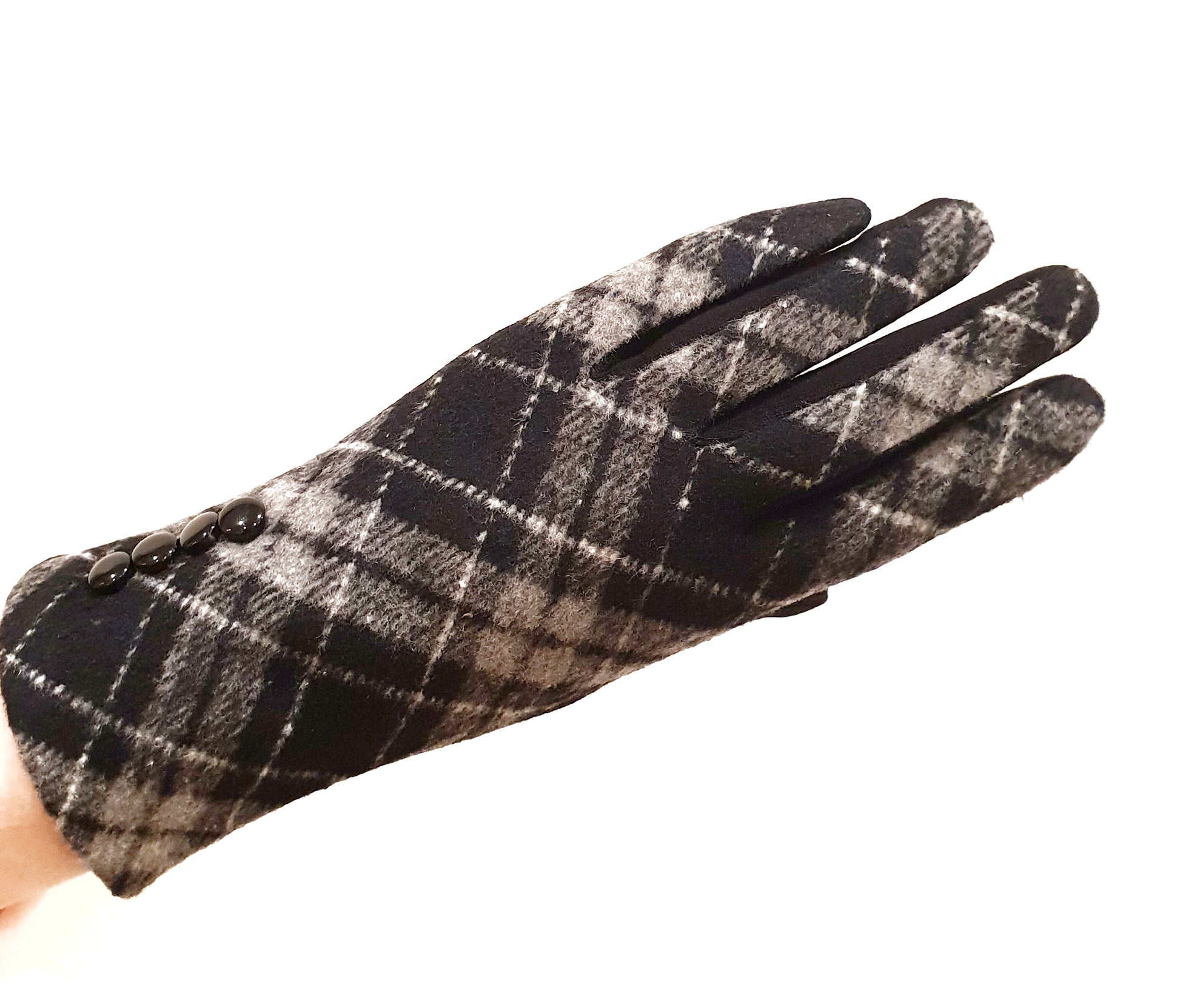 Guanti donna fantasia rombi