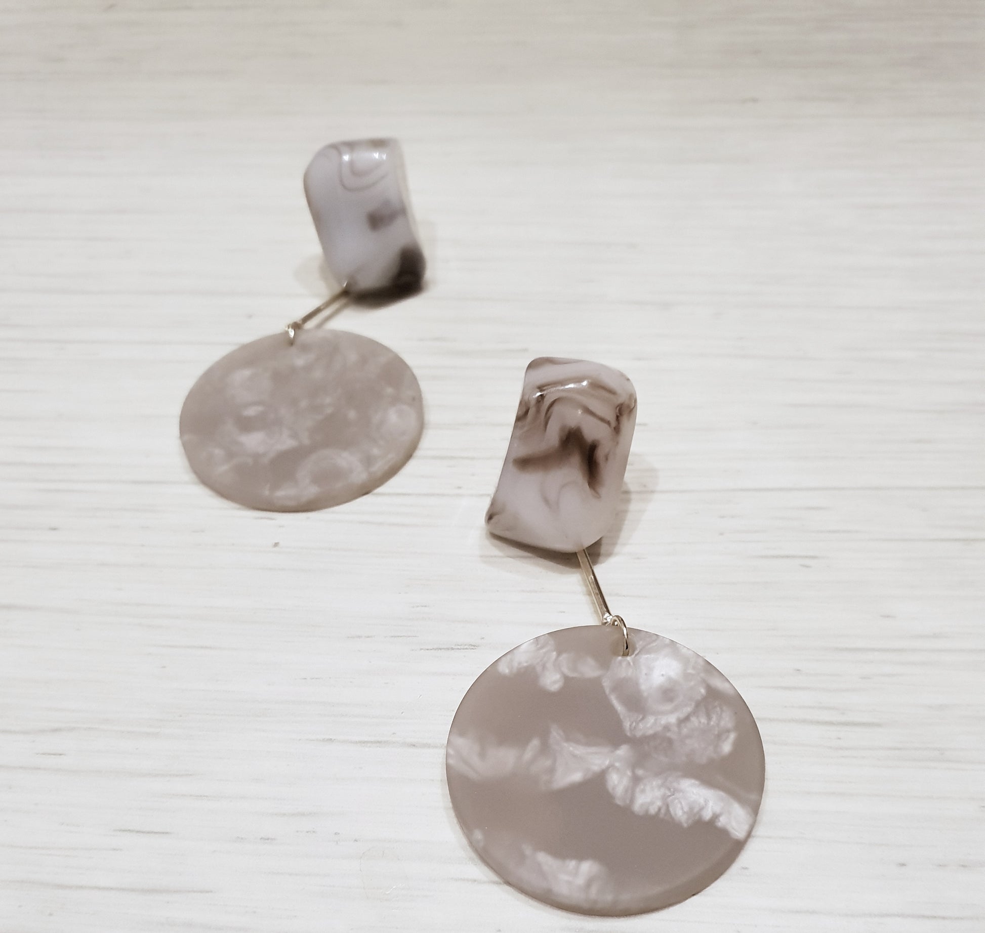 Orecchini Lunghi effetto marmorizzato