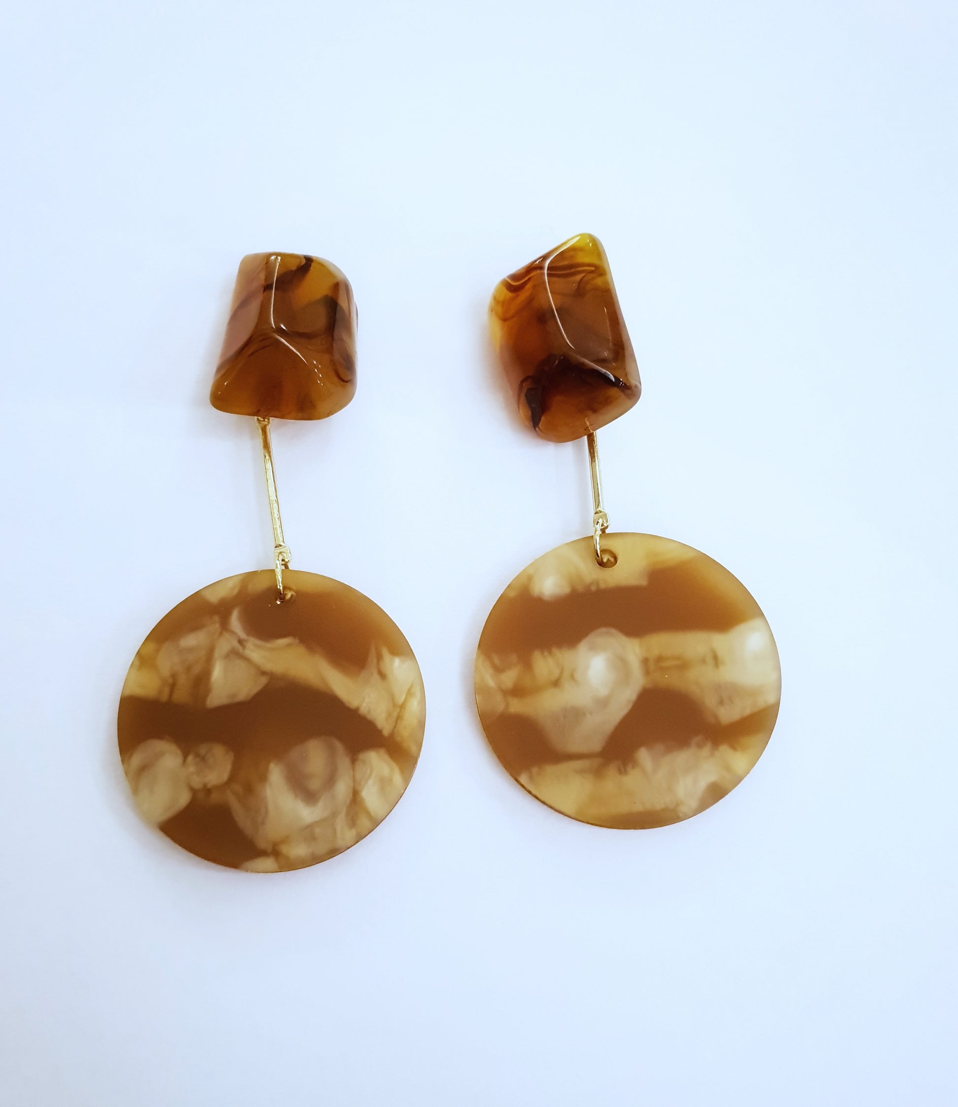 Orecchini Lunghi effetto marmorizzato