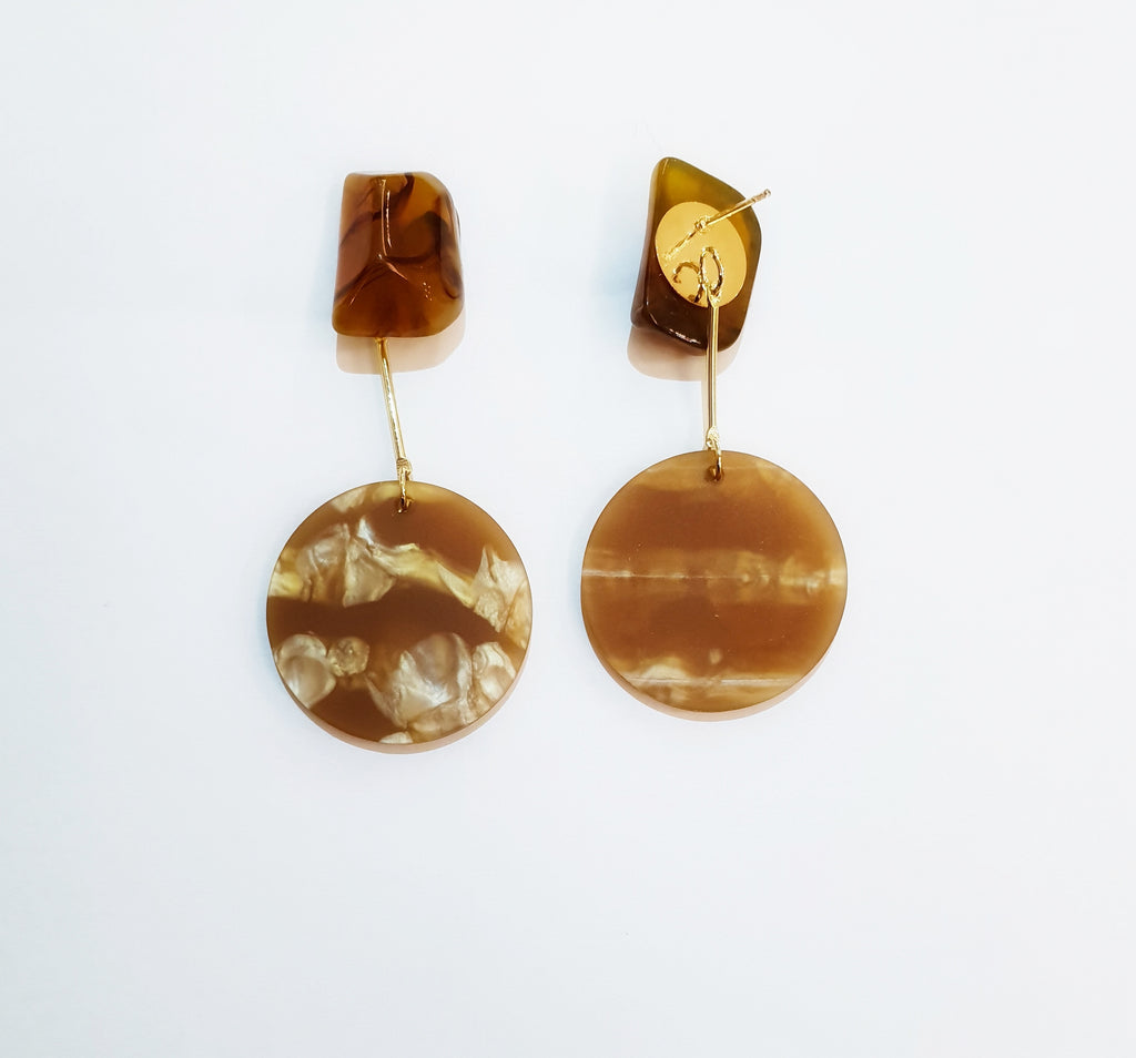 Orecchini Lunghi effetto marmorizzato