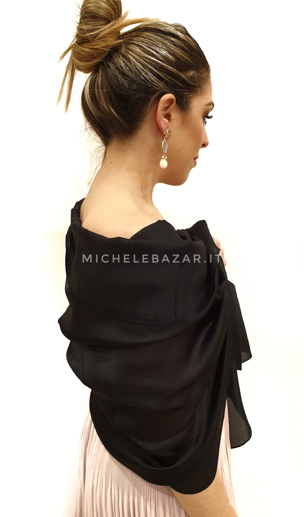 Stola liscia lucida con Seta