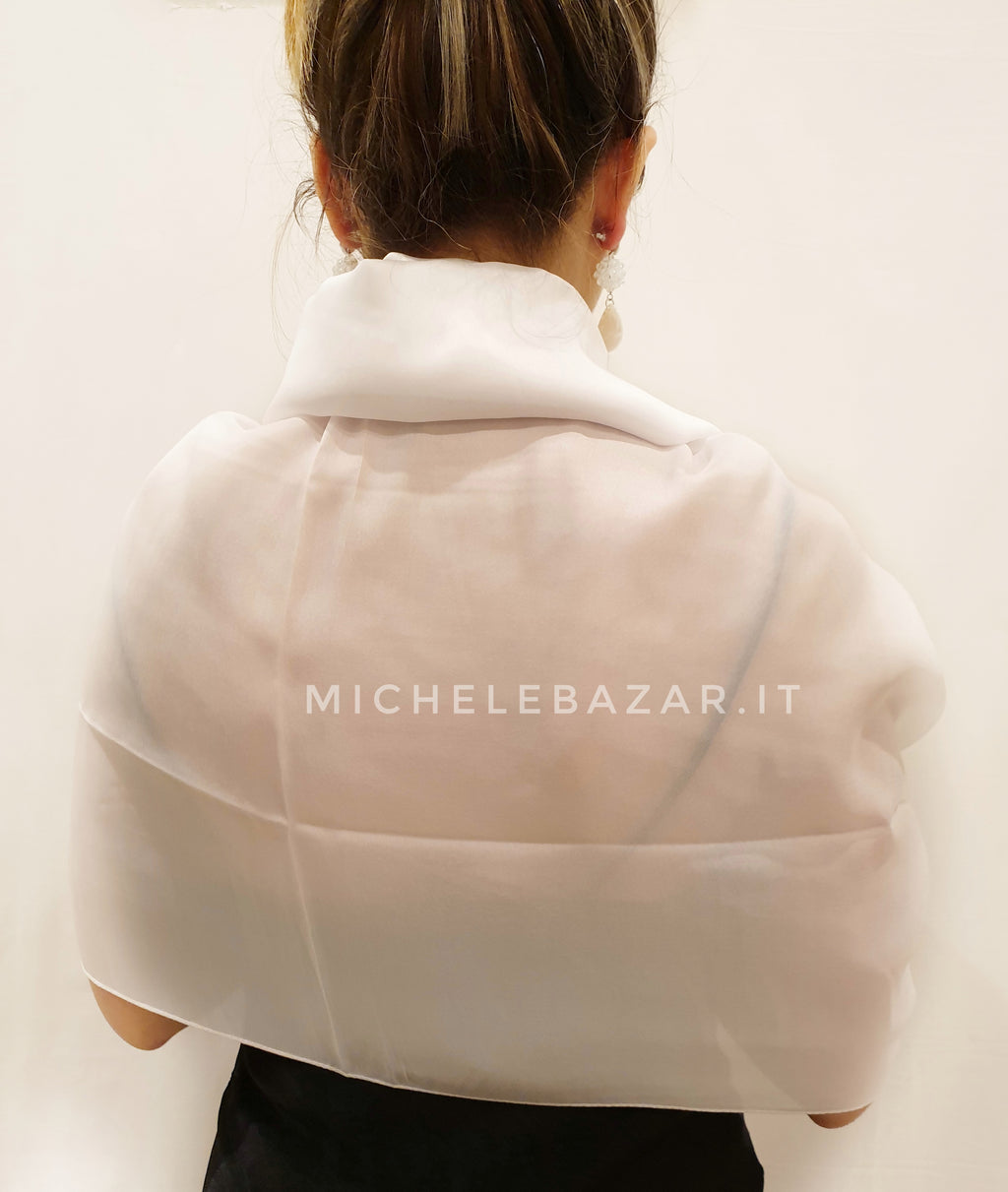 Stola liscia lucida con Seta