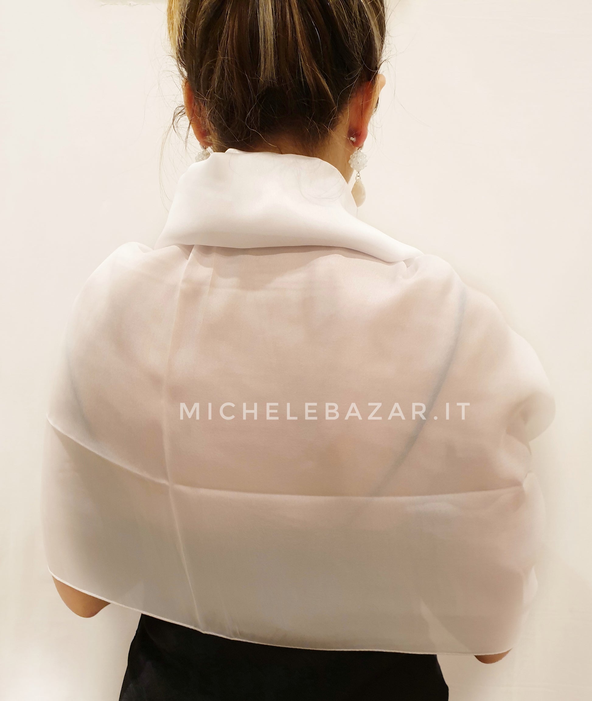 Stola liscia lucida con Seta