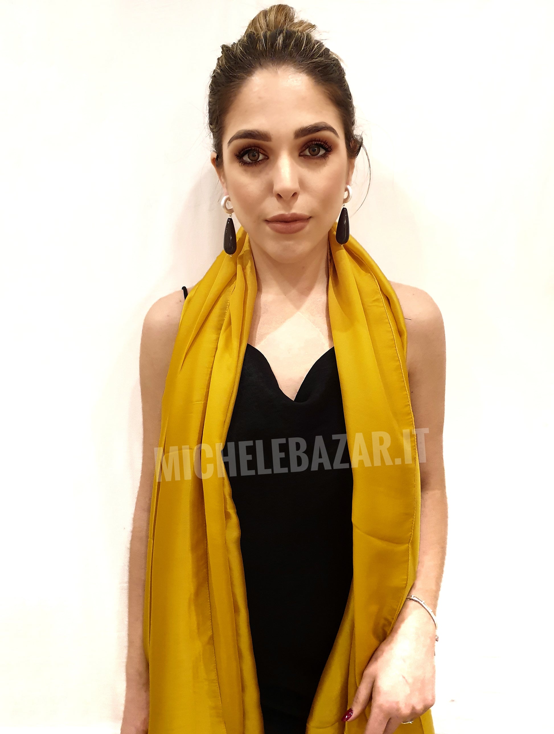 Stola liscia lucida con Seta