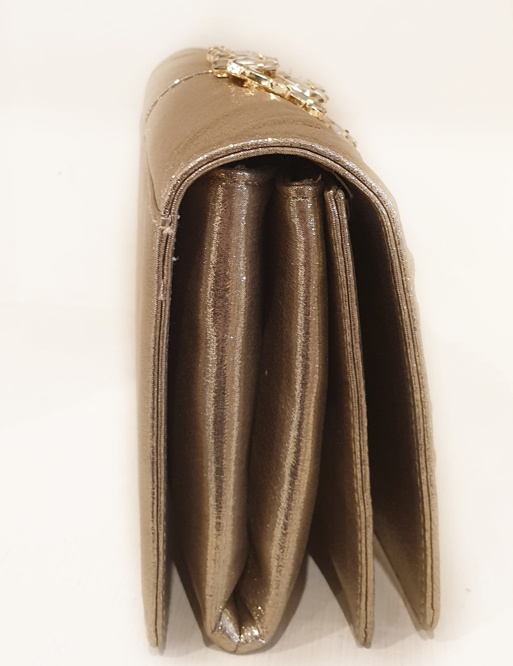 RAKEL: Borsa/Pochette ORO Elegant con pietre