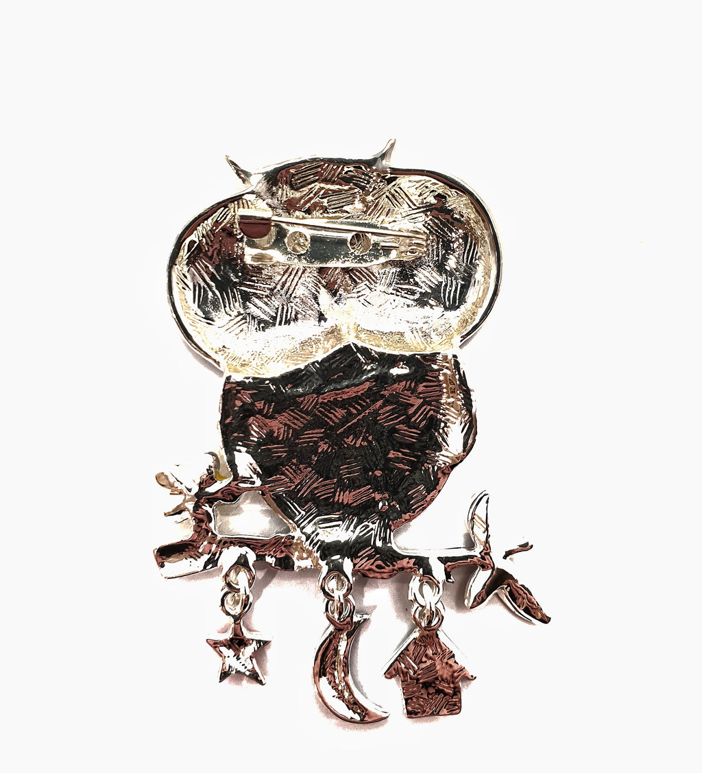 Spilla gufetto con pendenti