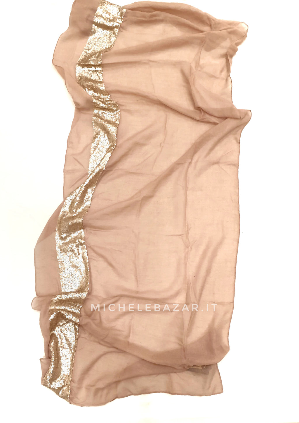 Stola/pashmina simil cotone -Gai Mattiolo- con paillettes