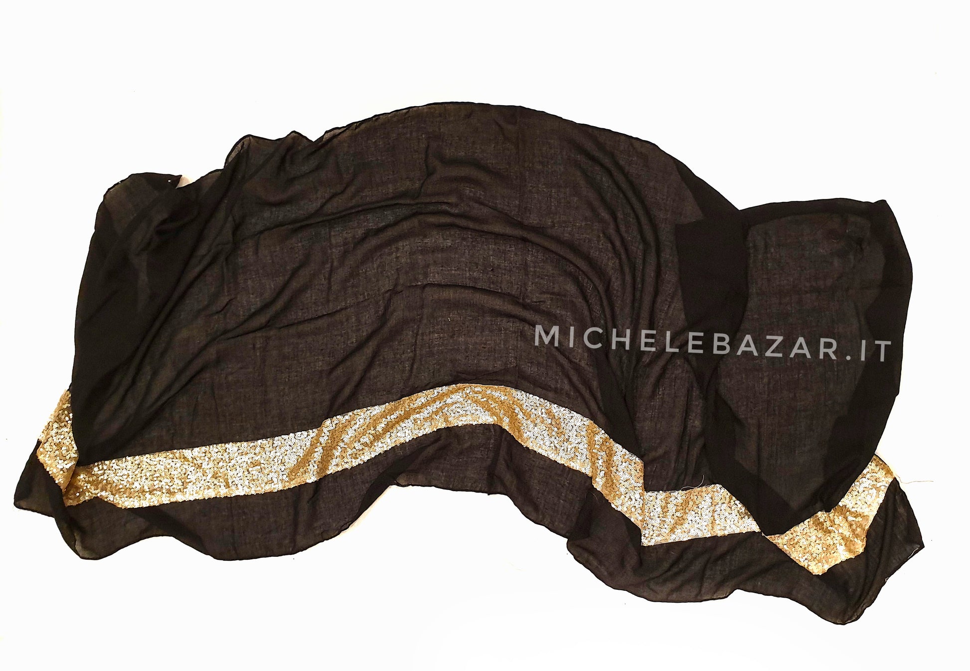 Stola/pashmina simil cotone -Gai Mattiolo- con paillettes