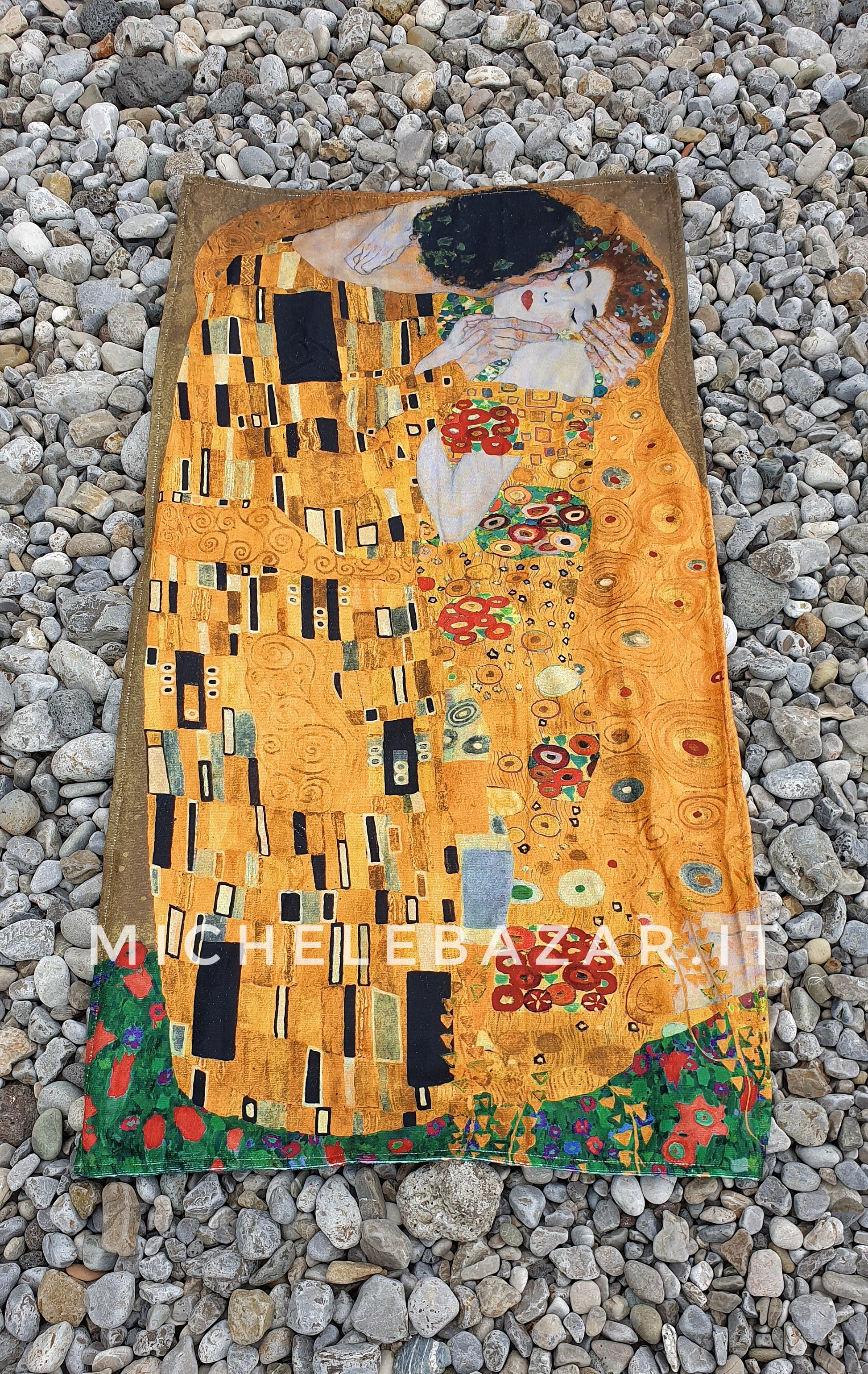 Telo mare Klimt "il bacio"
