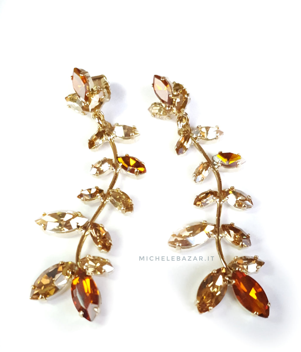 SHAKLY-Orecchini "Iris" naturale-Made in Italy