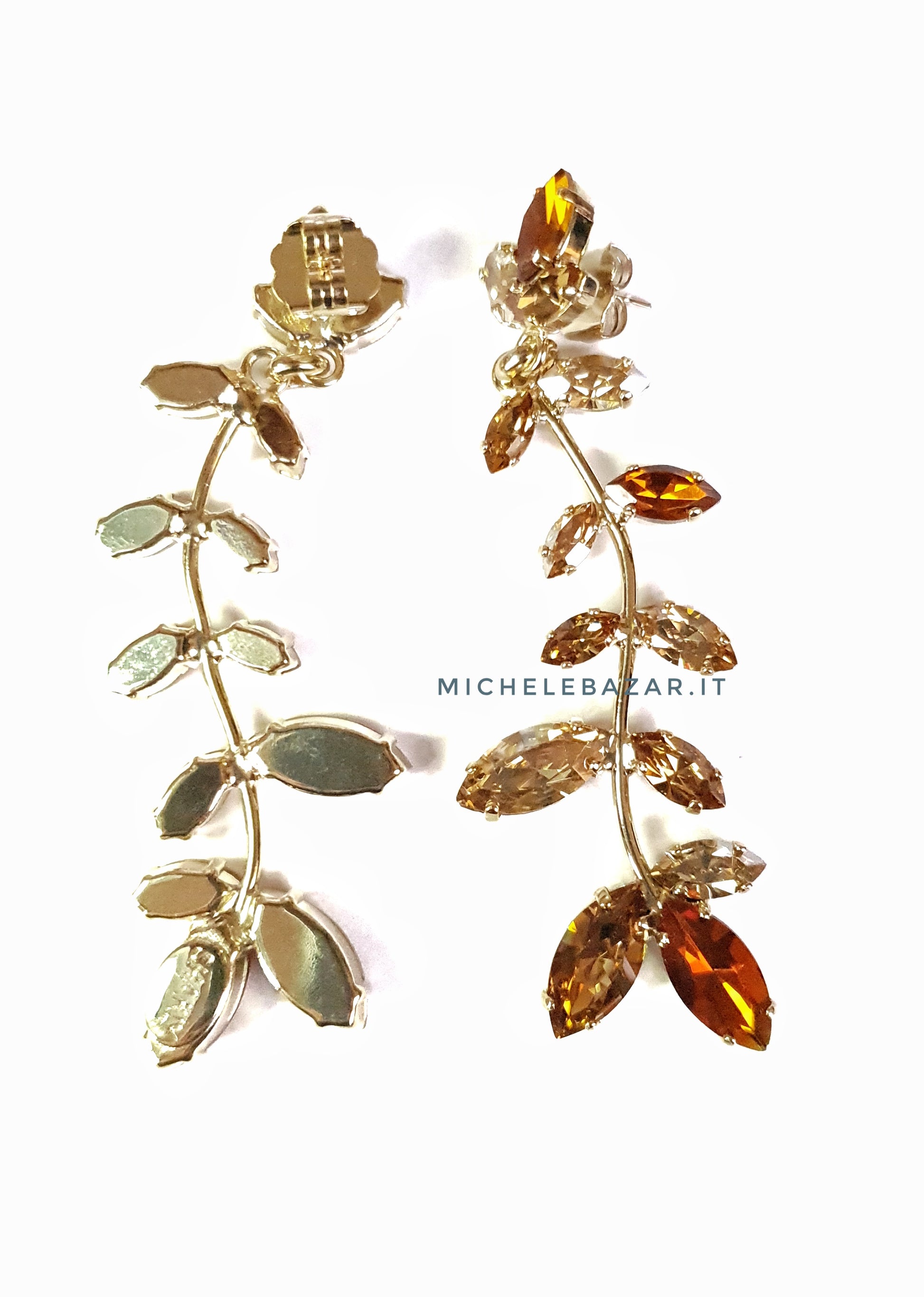 SHAKLY-Orecchini "Iris" naturale-Made in Italy