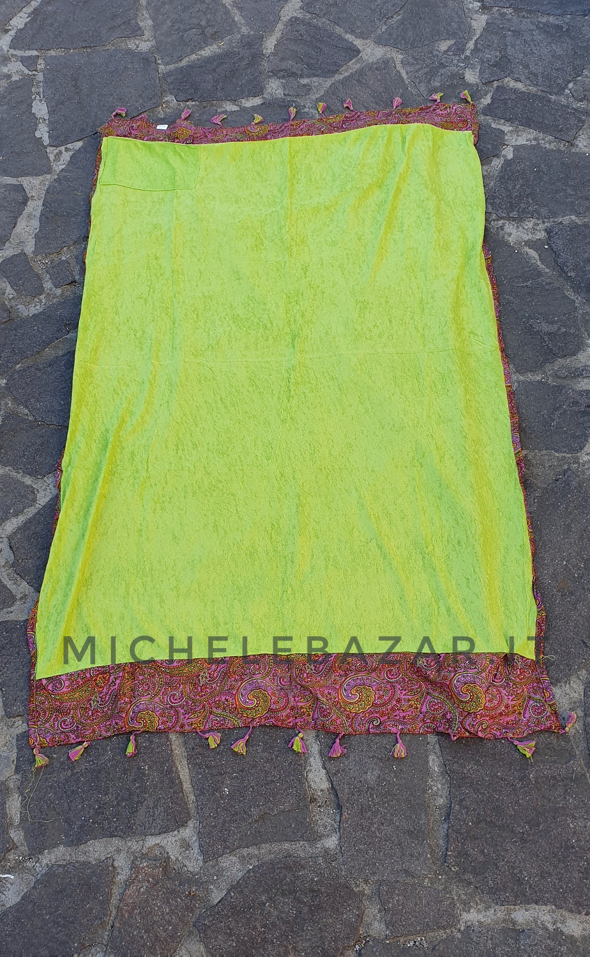 Telo mare in spugna fantasia Viola/Verde