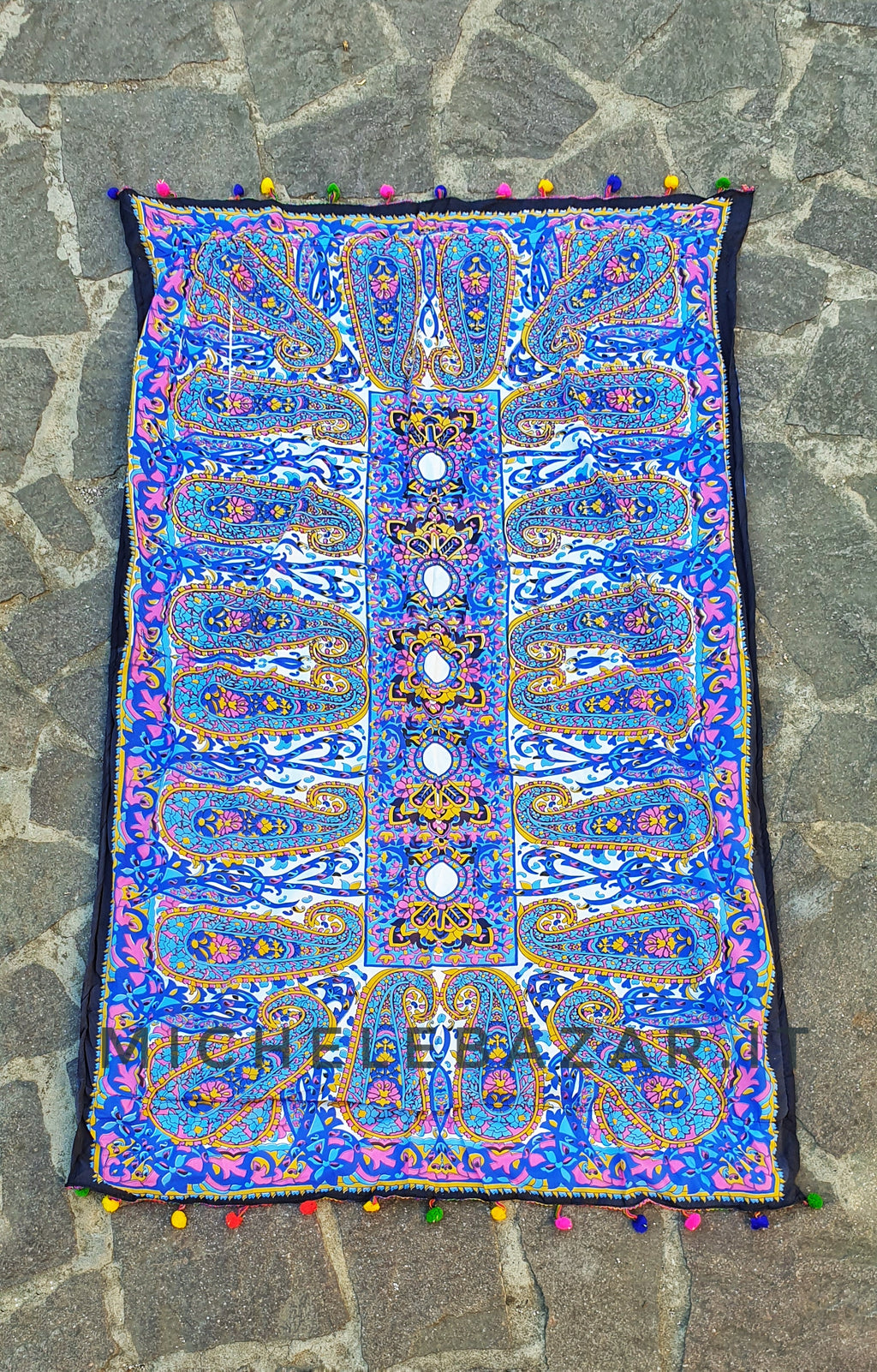 Telo mare in spugna fantasia Blu