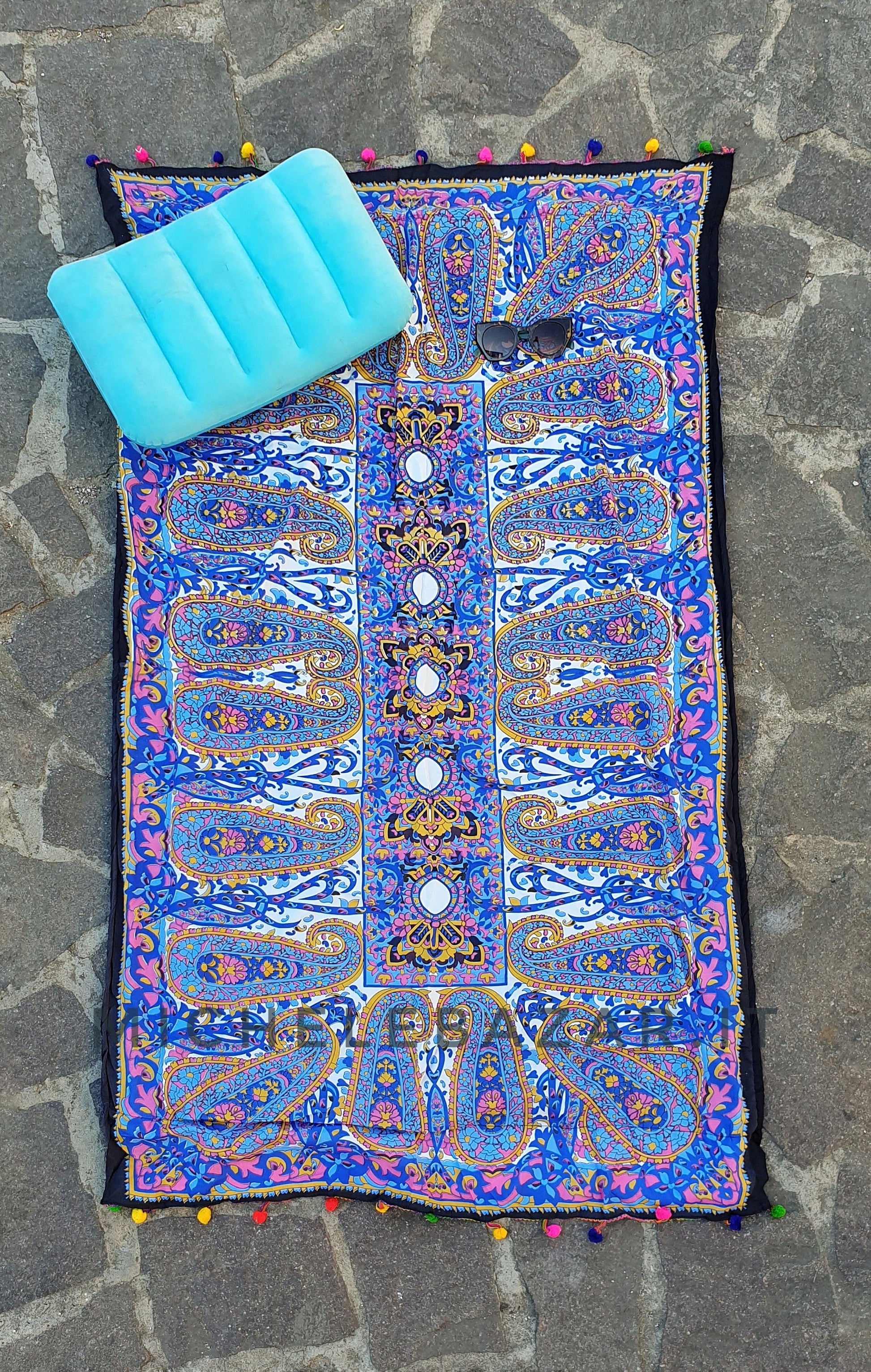 Telo mare in spugna fantasia Blu