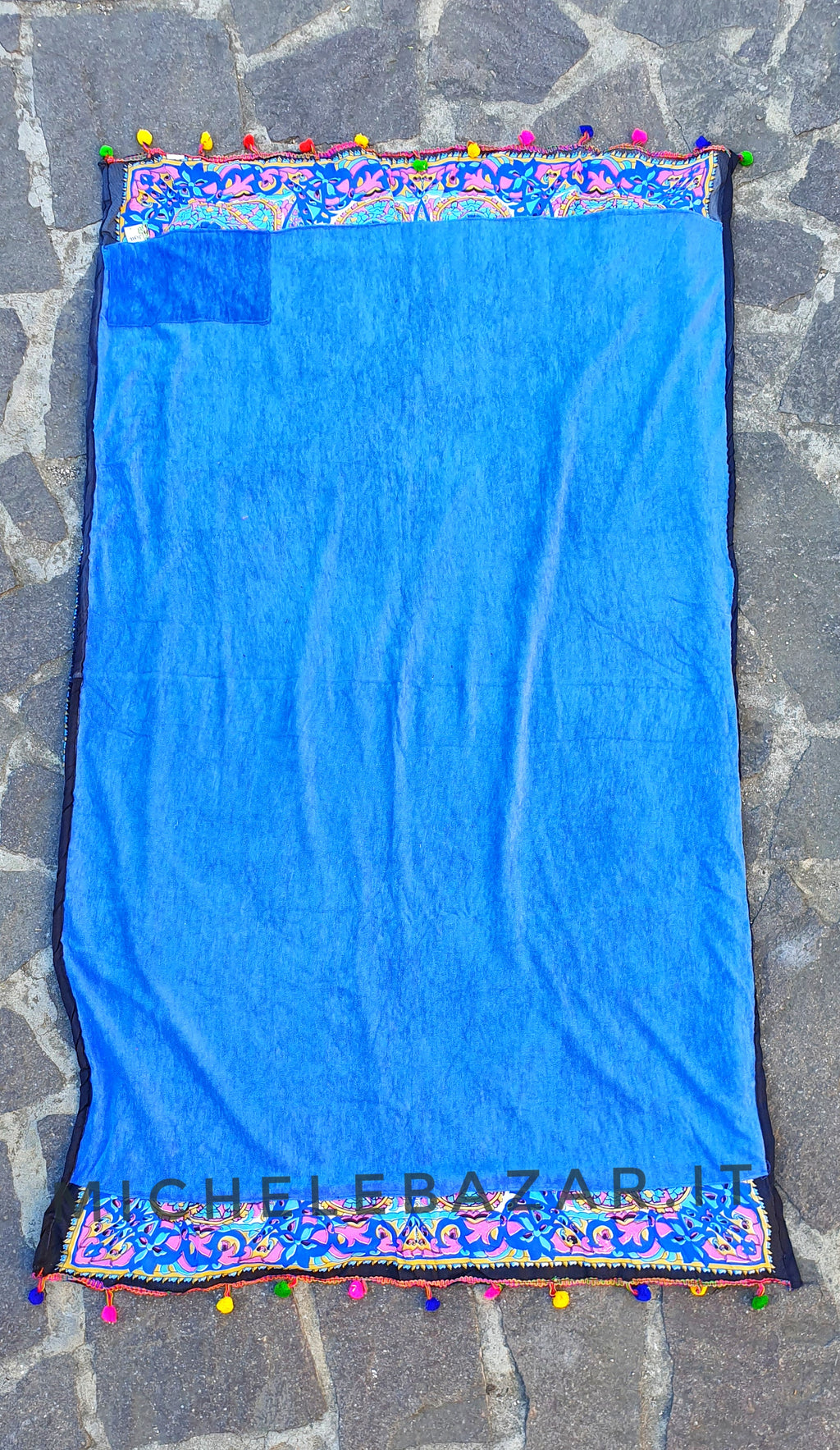 Telo mare in spugna fantasia Blu