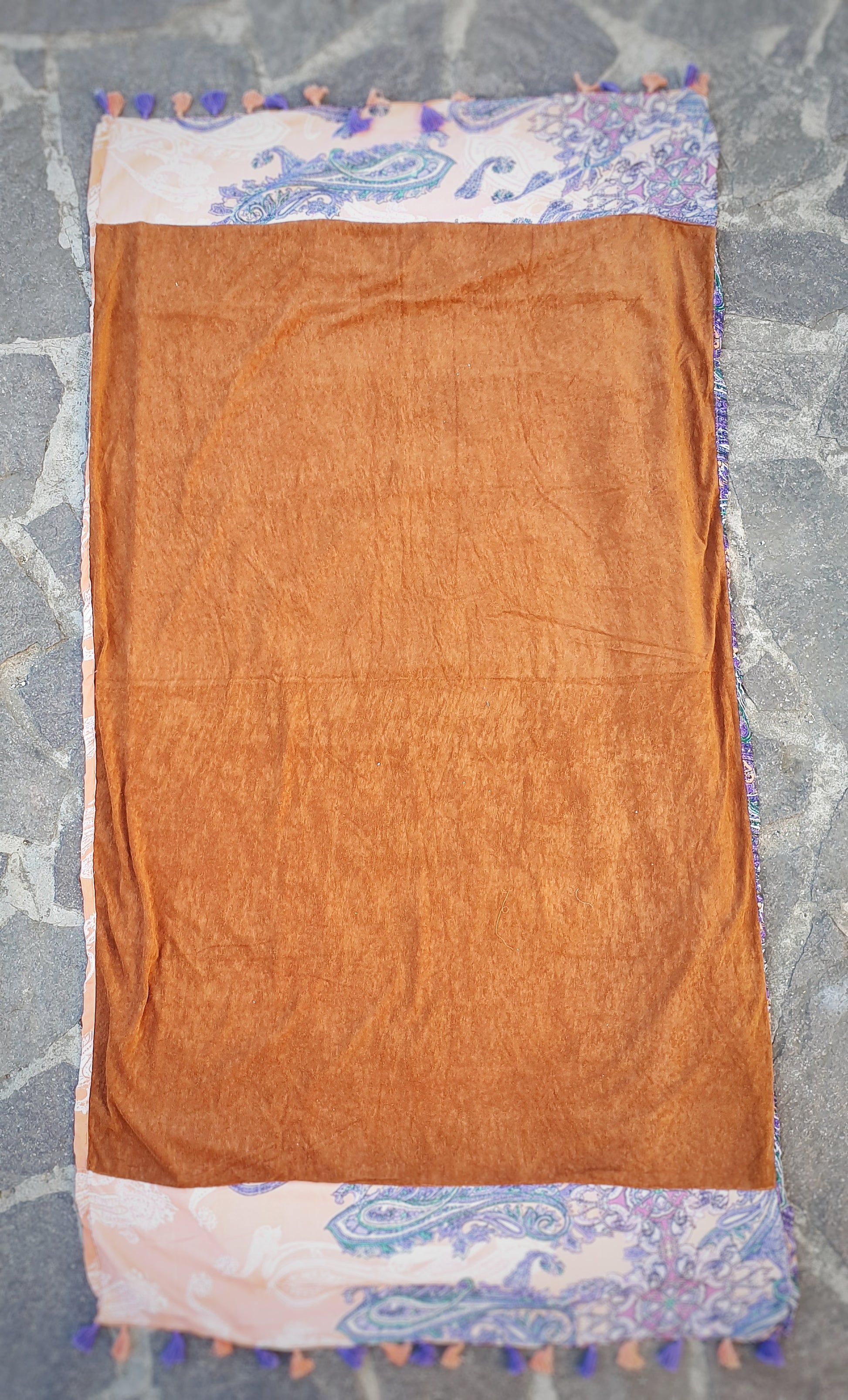 Telo mare in spugna fantasia-Arancio/viola