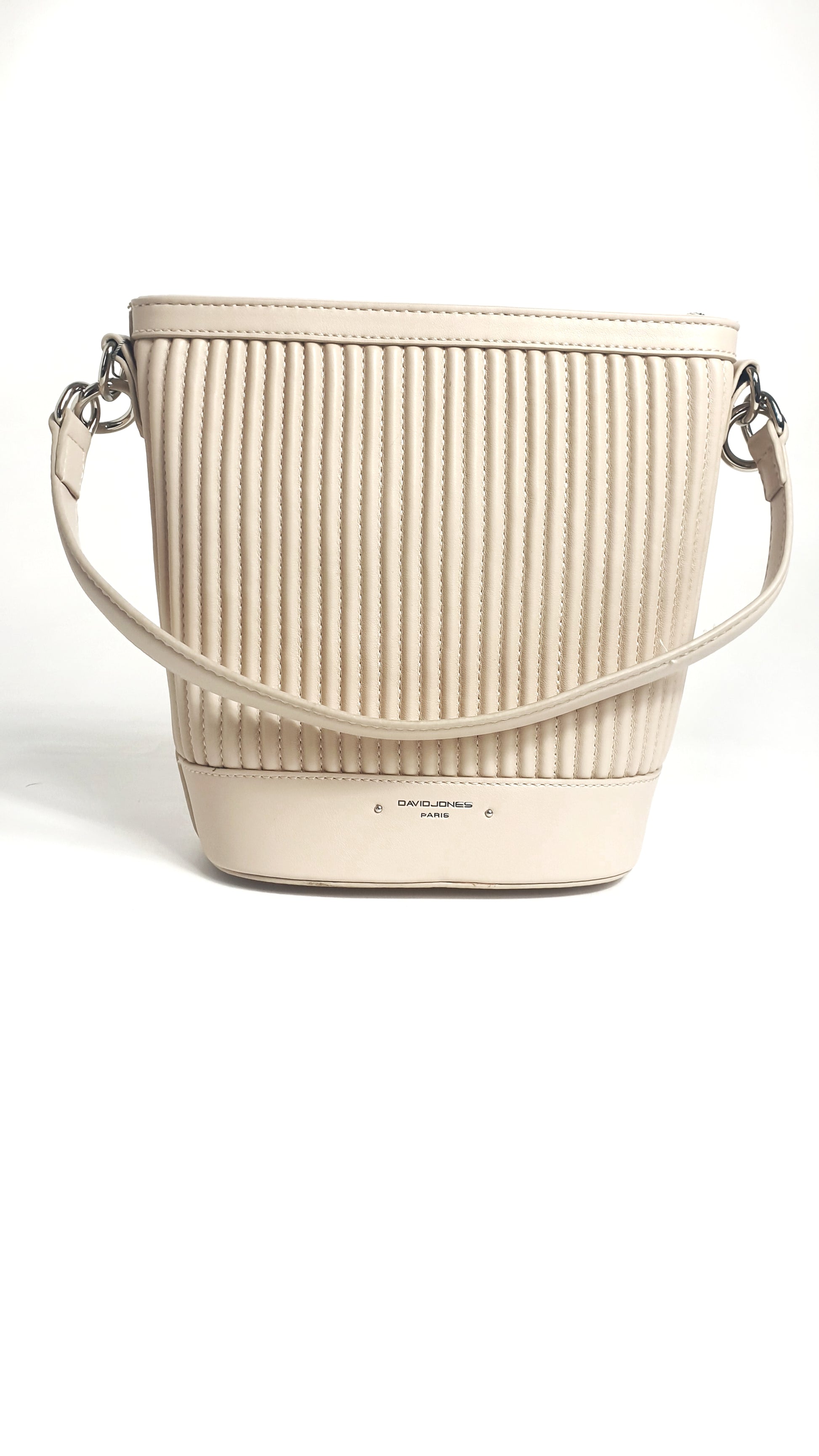 Borsa a tracolla secchiello beige