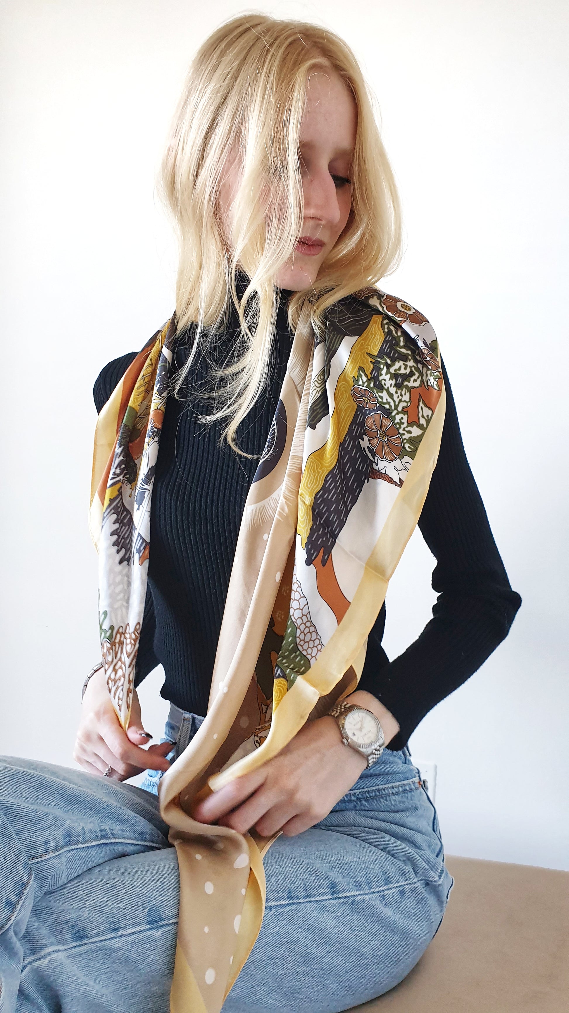 Foulard quadrato 90x90 paesaggio