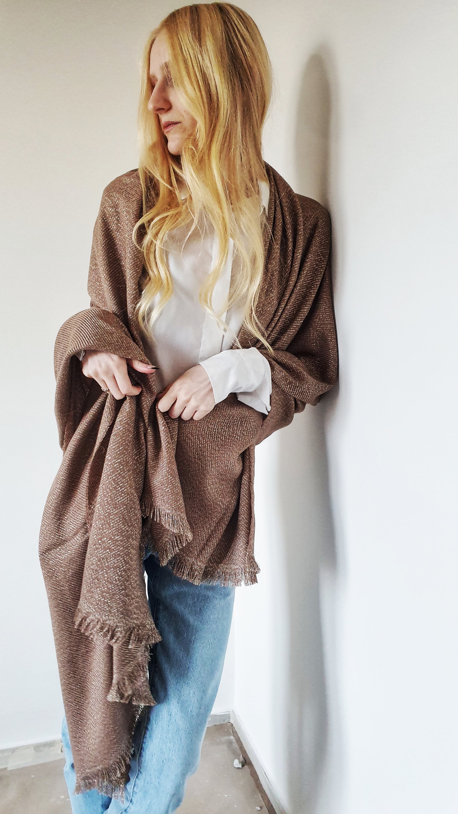 Sciarpone laminato elegante