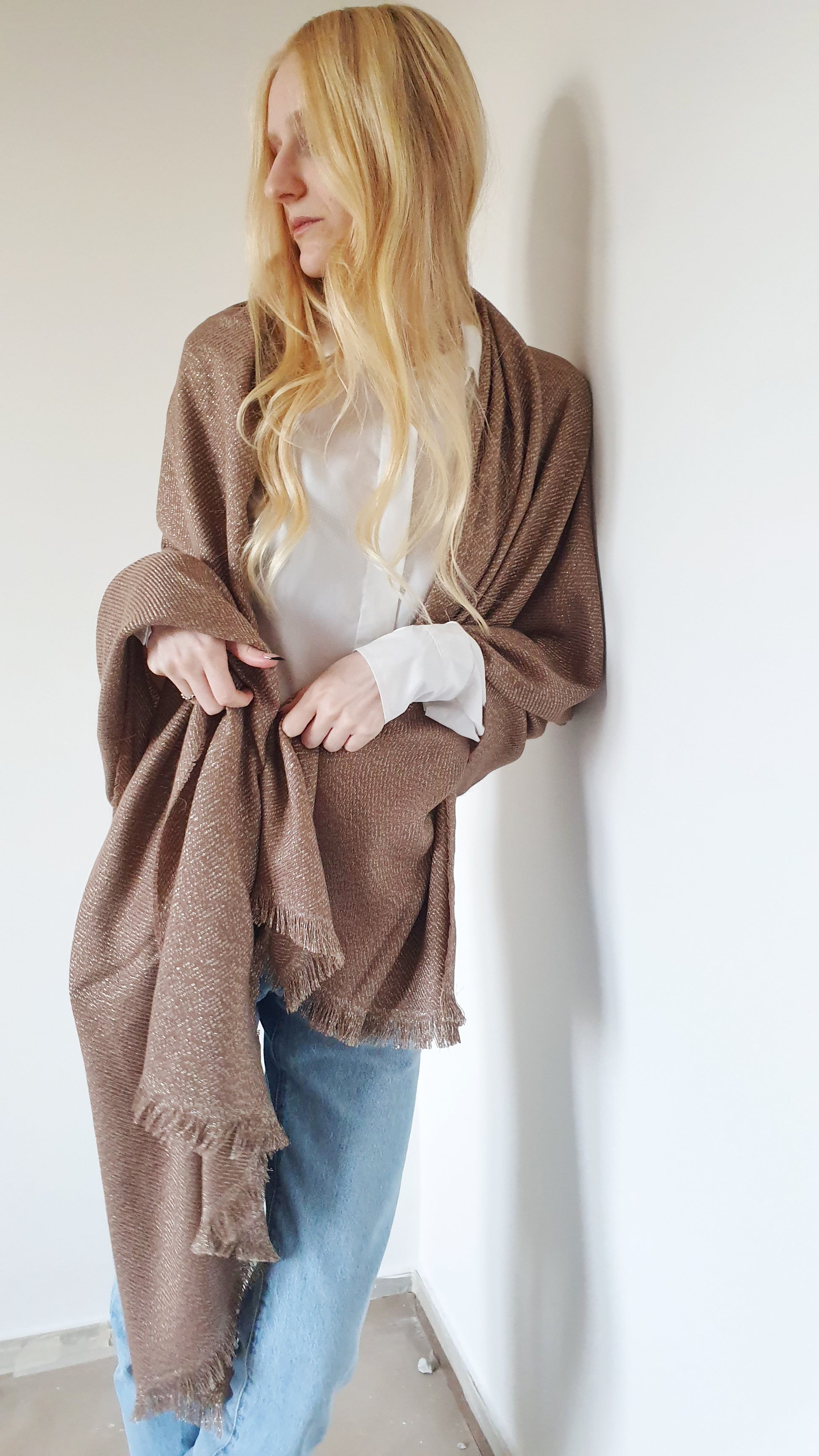 Sciarpone laminato elegante