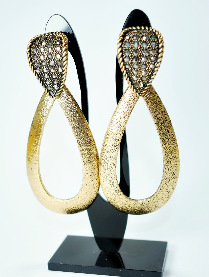 Orecchini pendenti Oro con brillantini