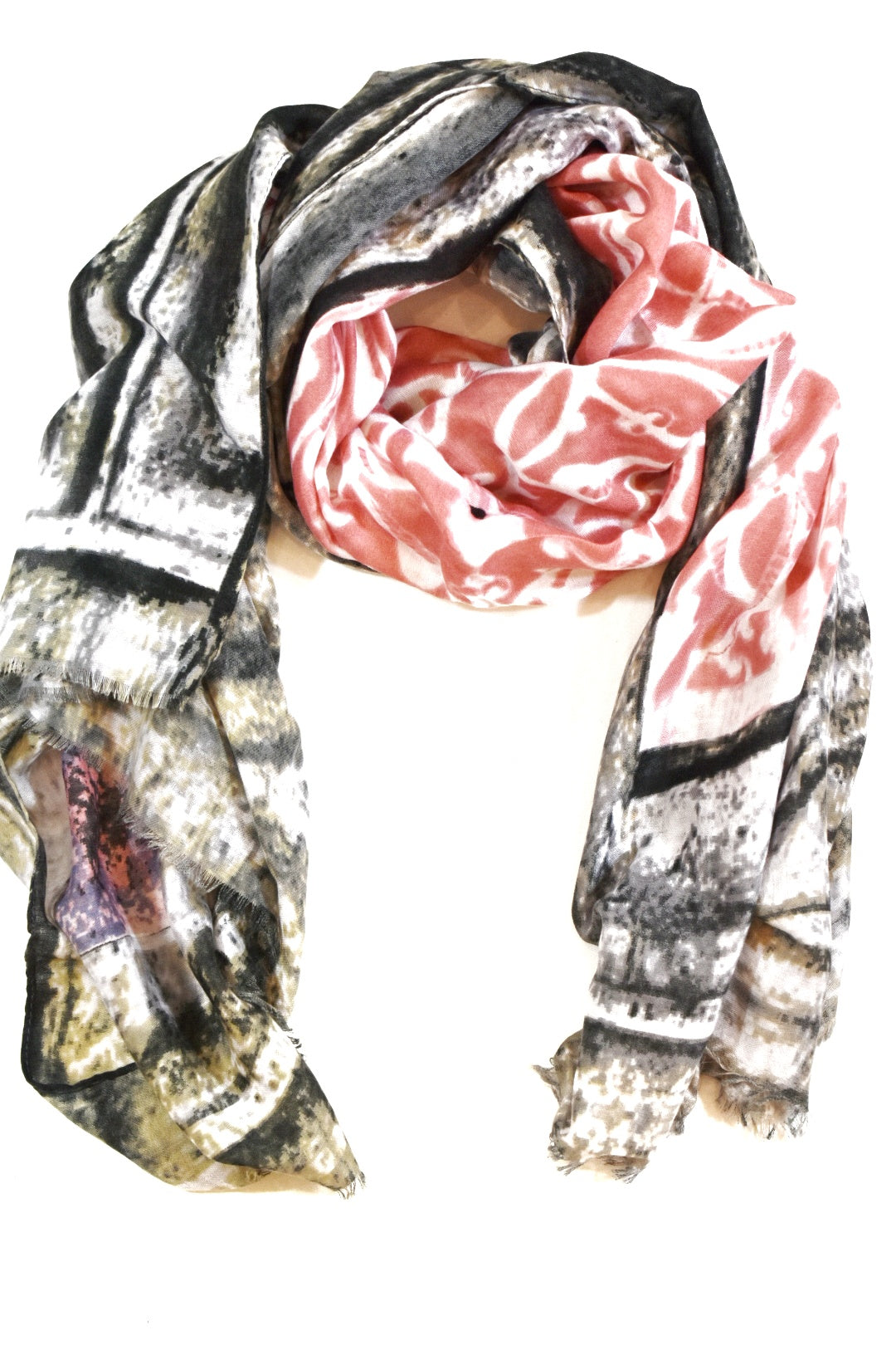Foulard maxi con stampa ghirigori