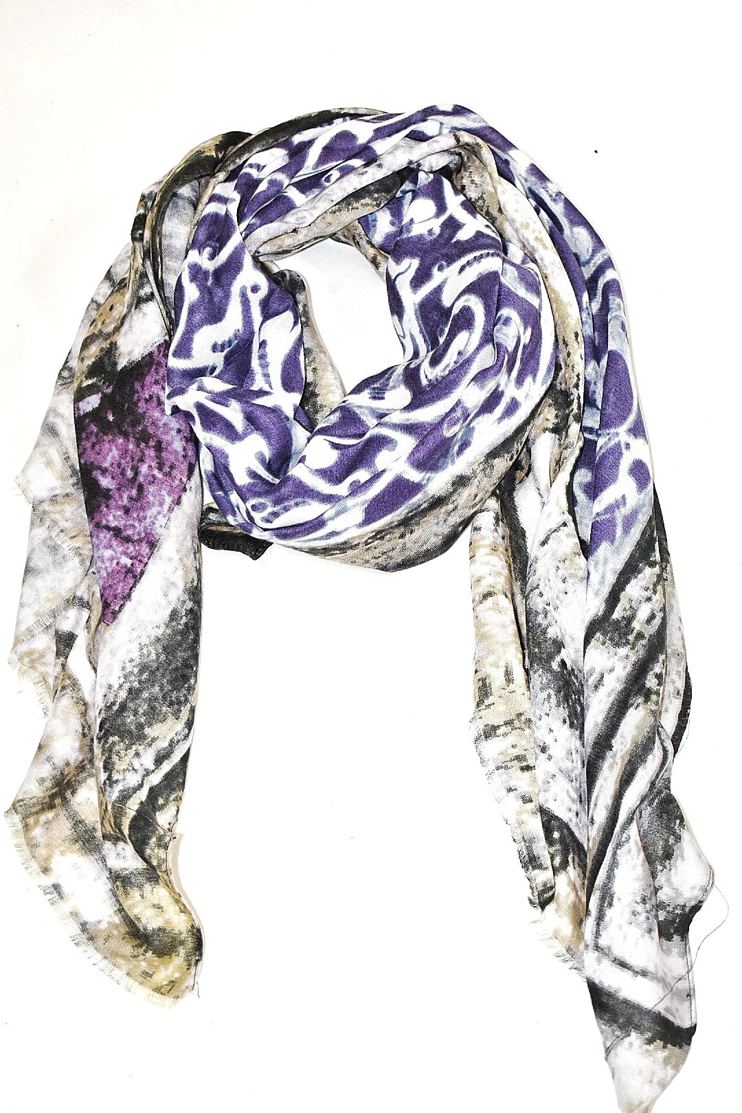 Foulard maxi con stampa ghirigori
