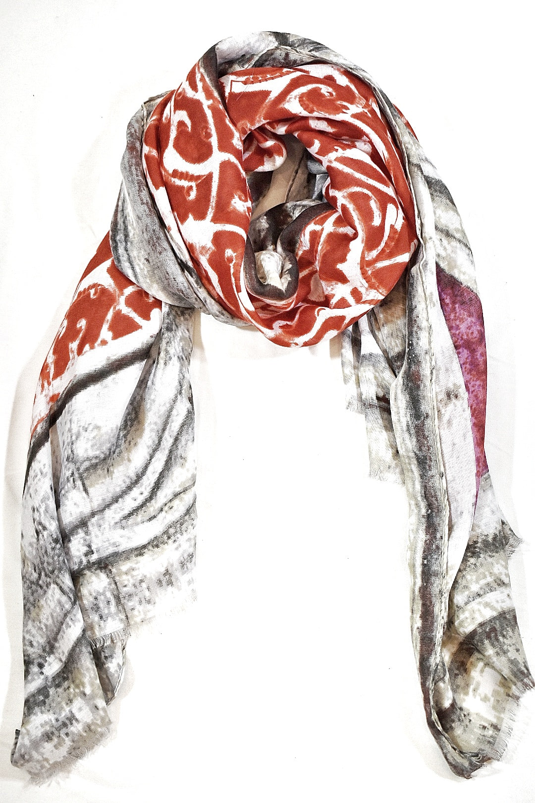 Foulard maxi con stampa ghirigori