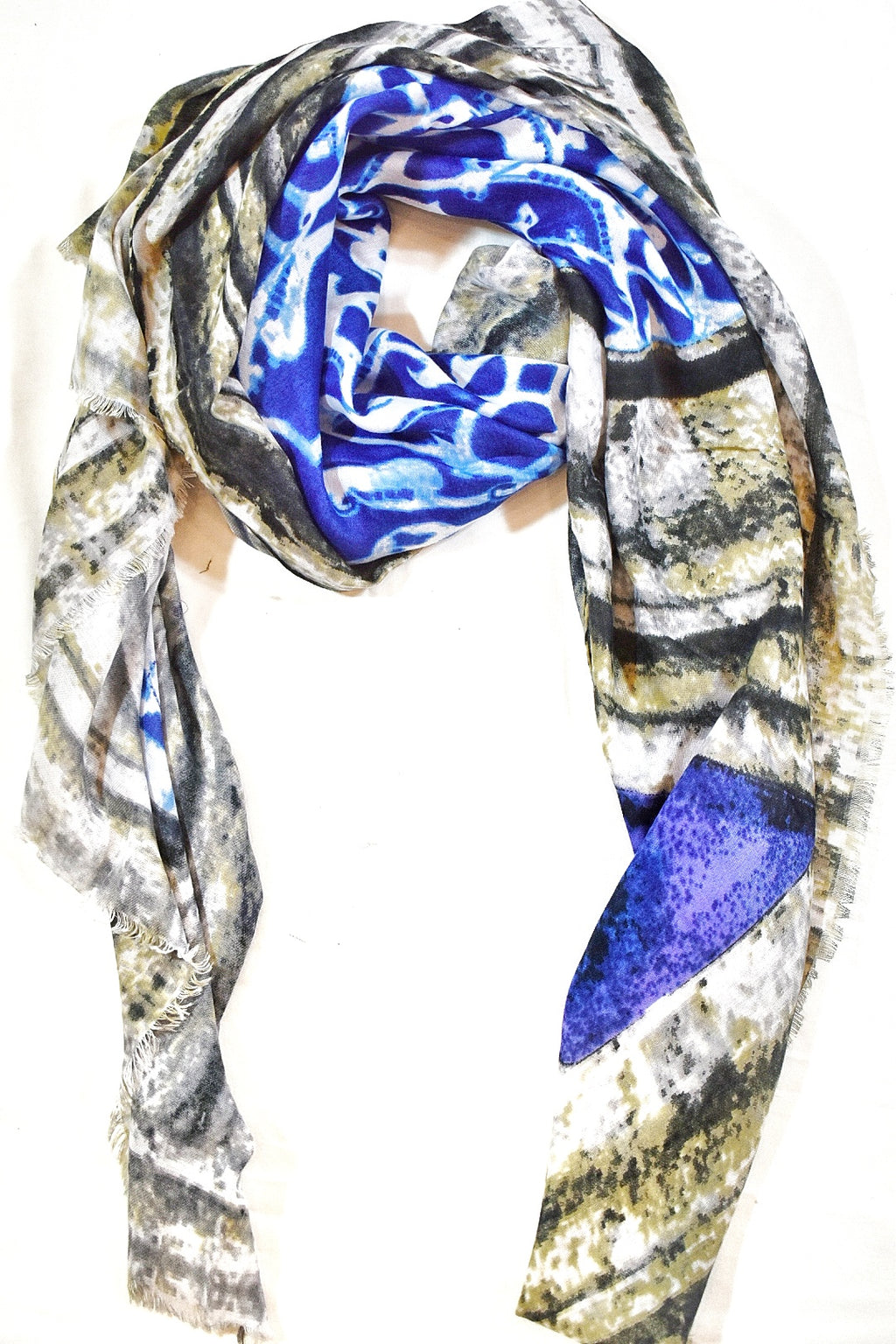 Foulard maxi con stampa ghirigori