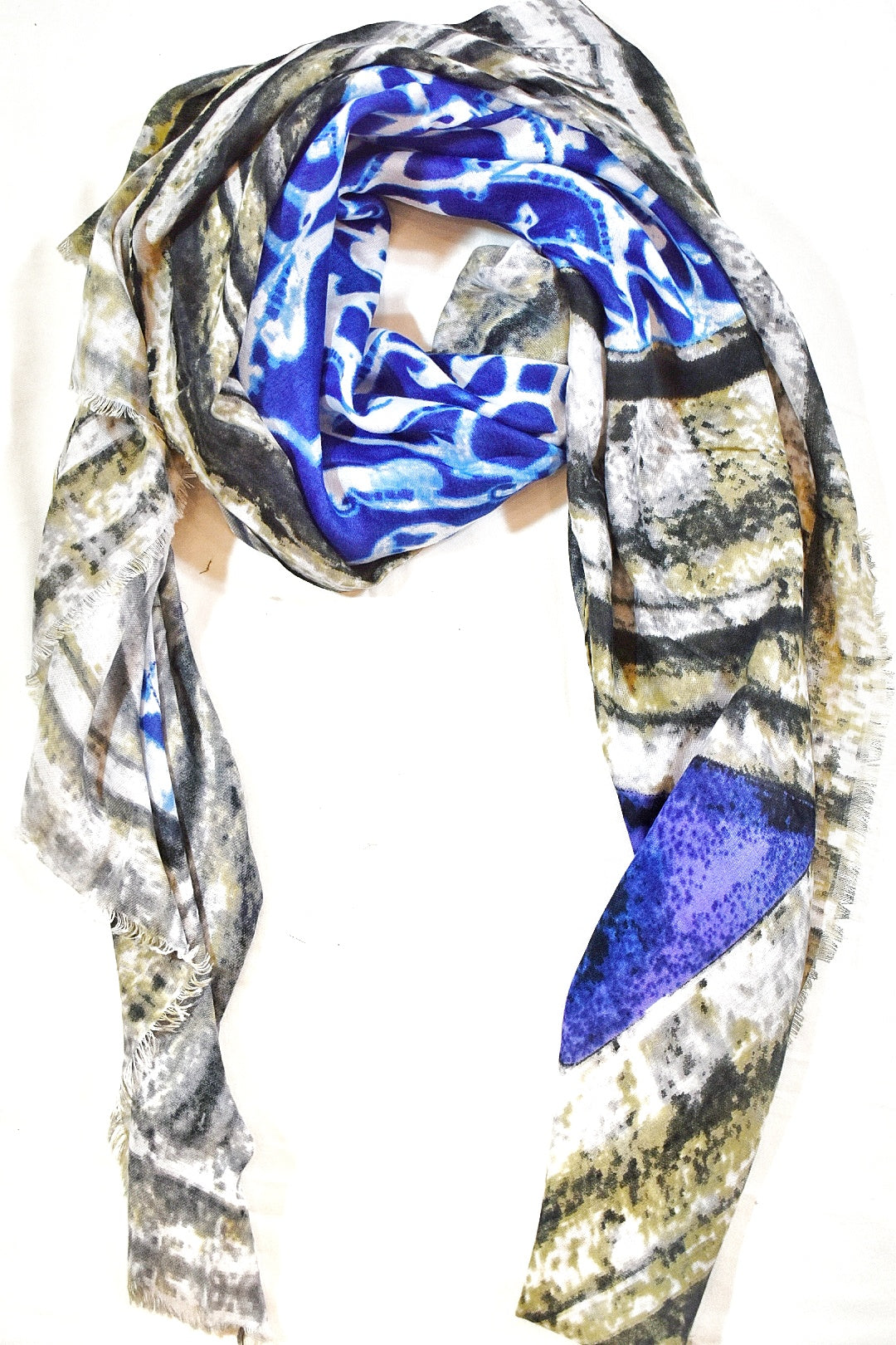 Foulard maxi con stampa ghirigori