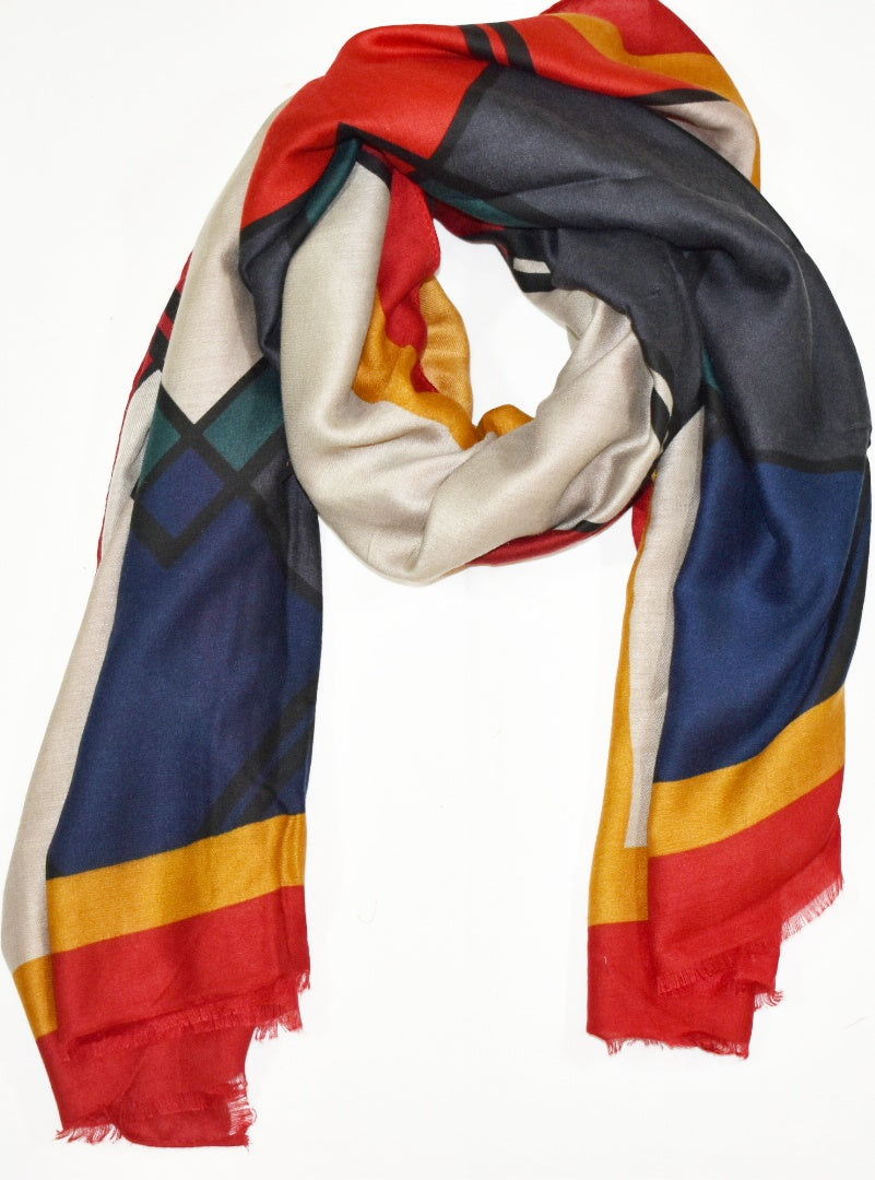 Foulard colorato con rombi