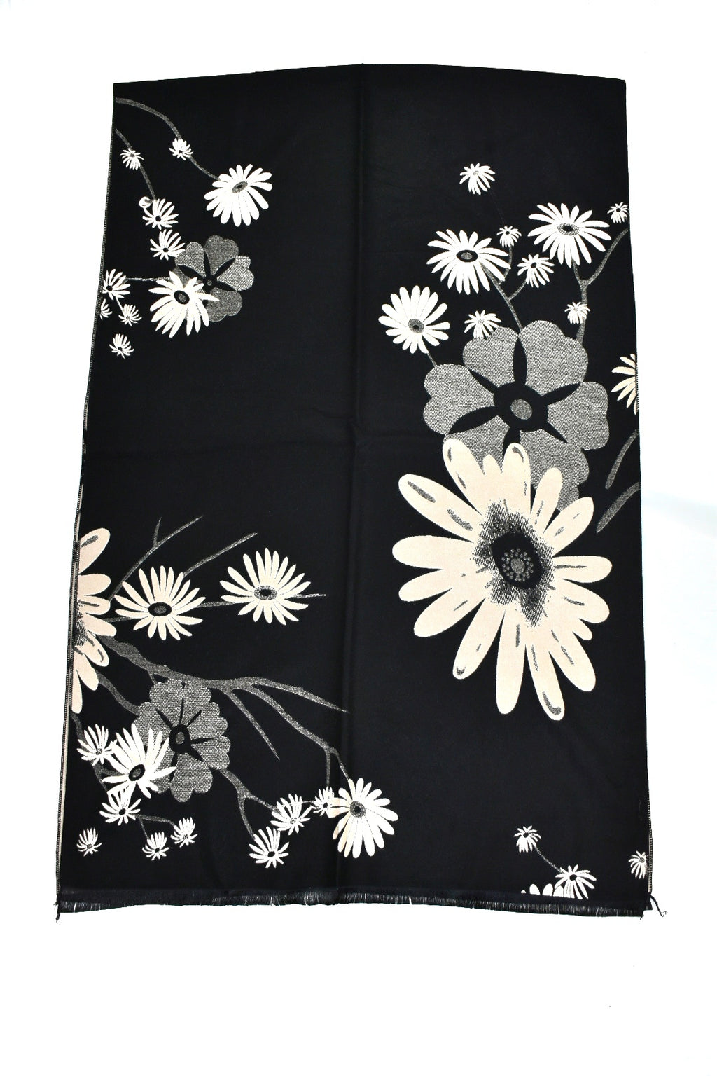 Sciarpa morbida rametti e fiori