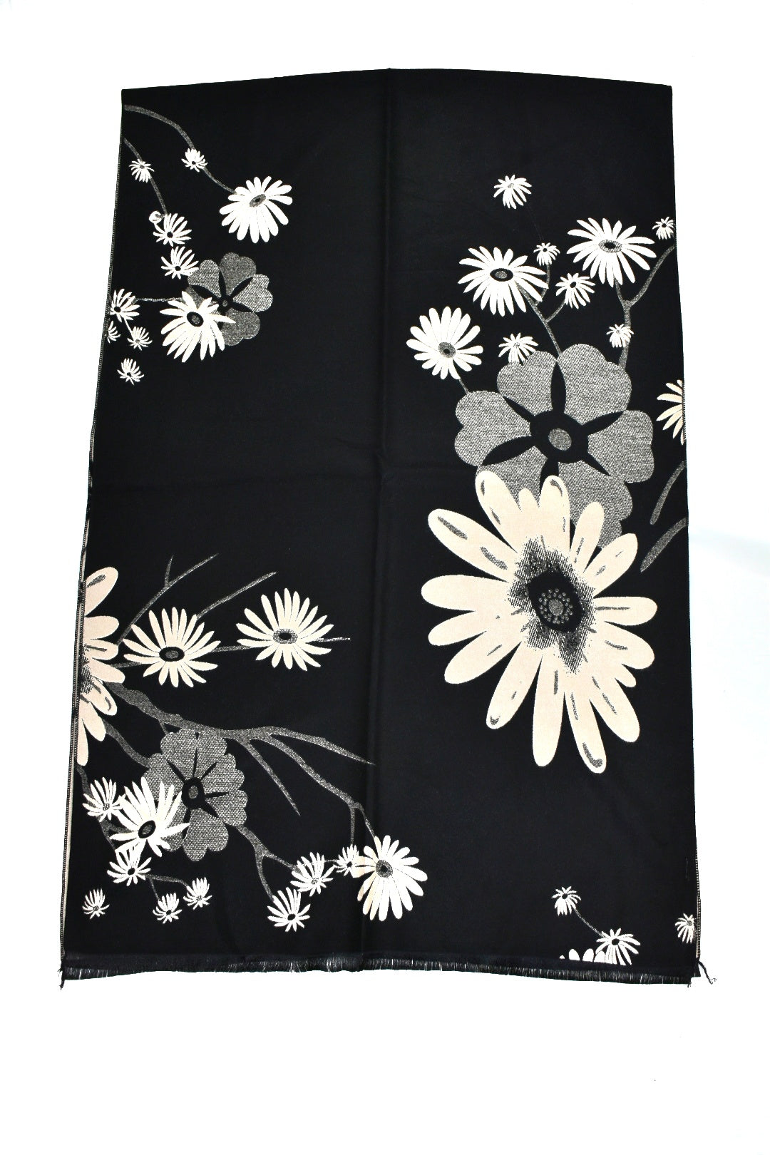 Sciarpa morbida rametti e fiori