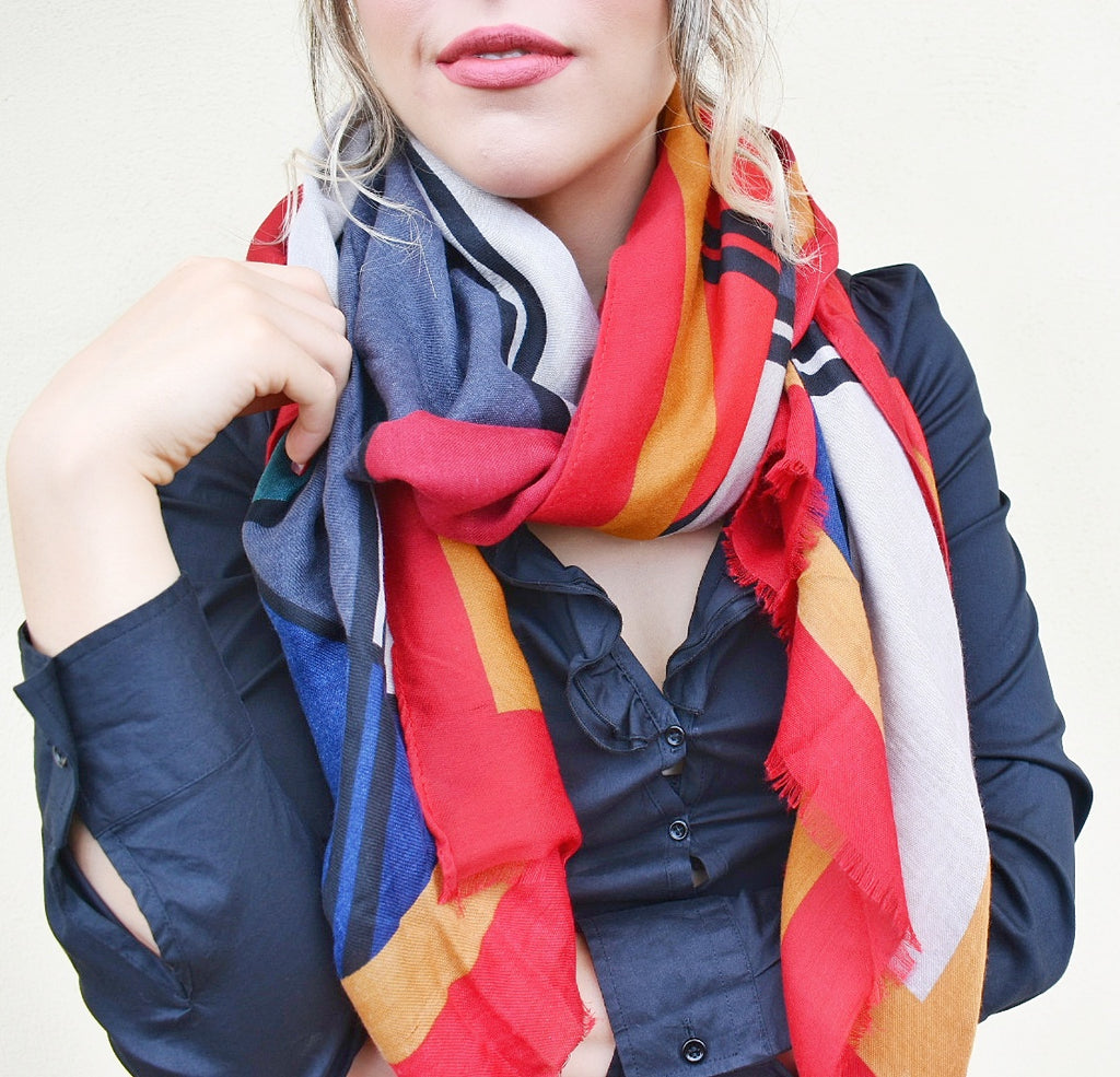 Foulard colorato con rombi