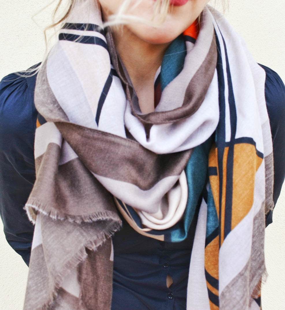 Foulard colorato con rombi