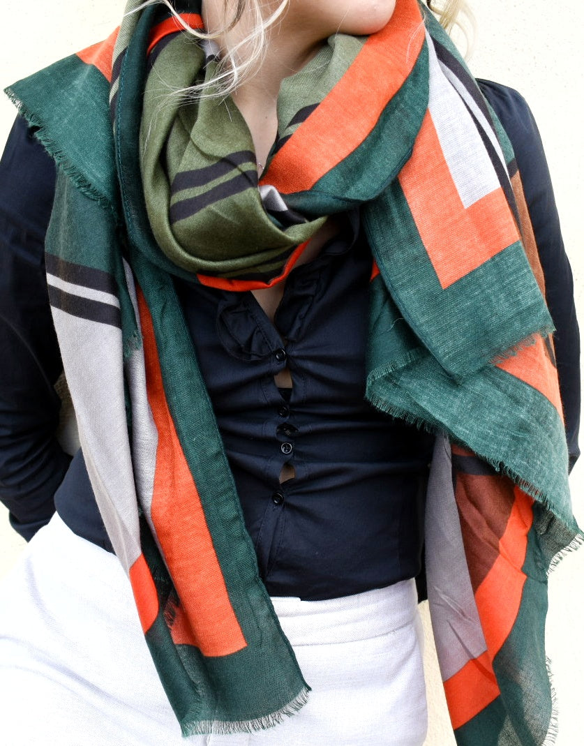 Foulard colorato con rombi