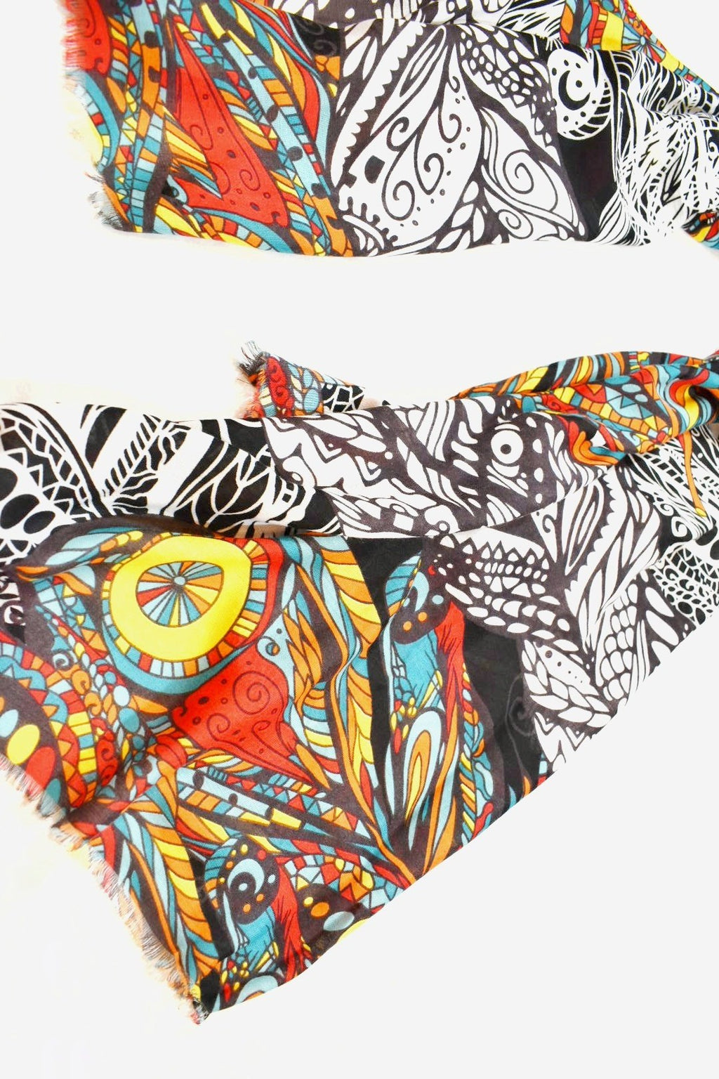 foulard per capelli foulard bianco e nero in viscosa