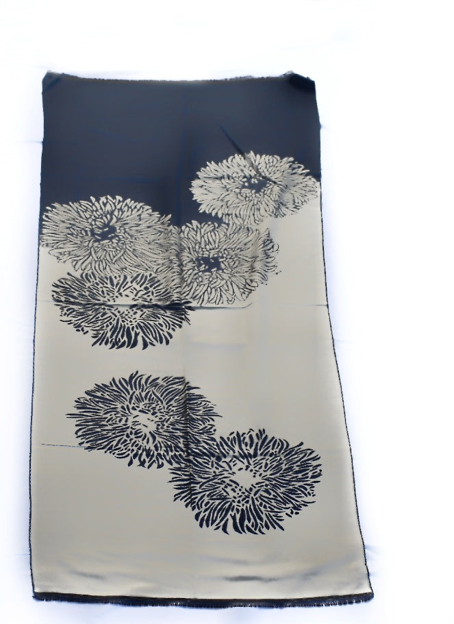 Sciarpa double color flowers