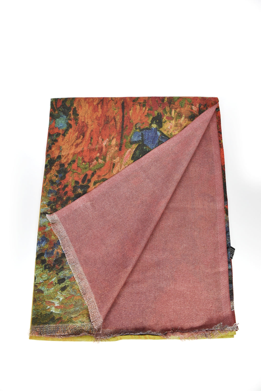 Foulard in cashmere laminato " La vigna rossa "
