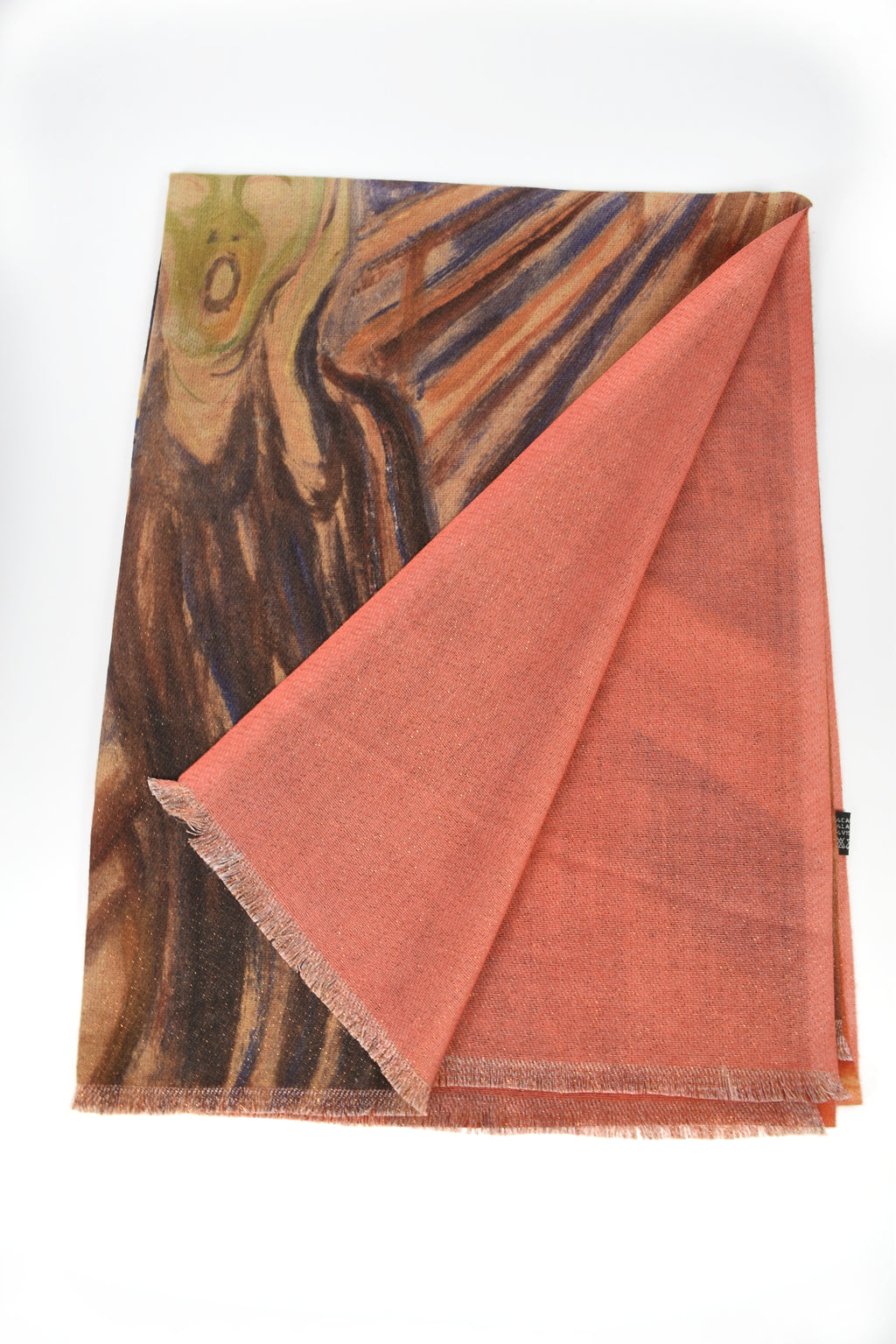 Foulard in cashmere laminato L'urlo