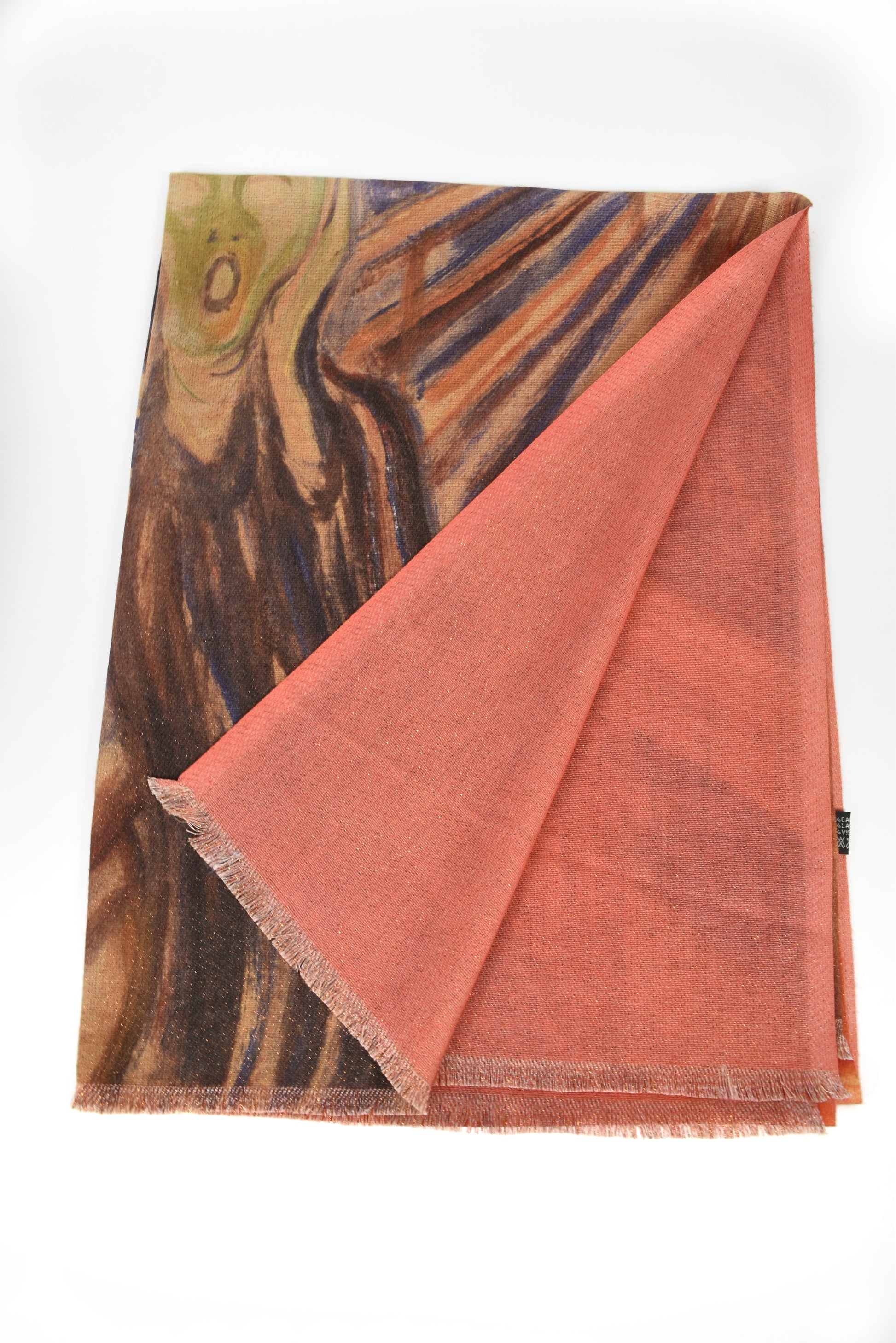 Foulard in cashmere laminato L'urlo