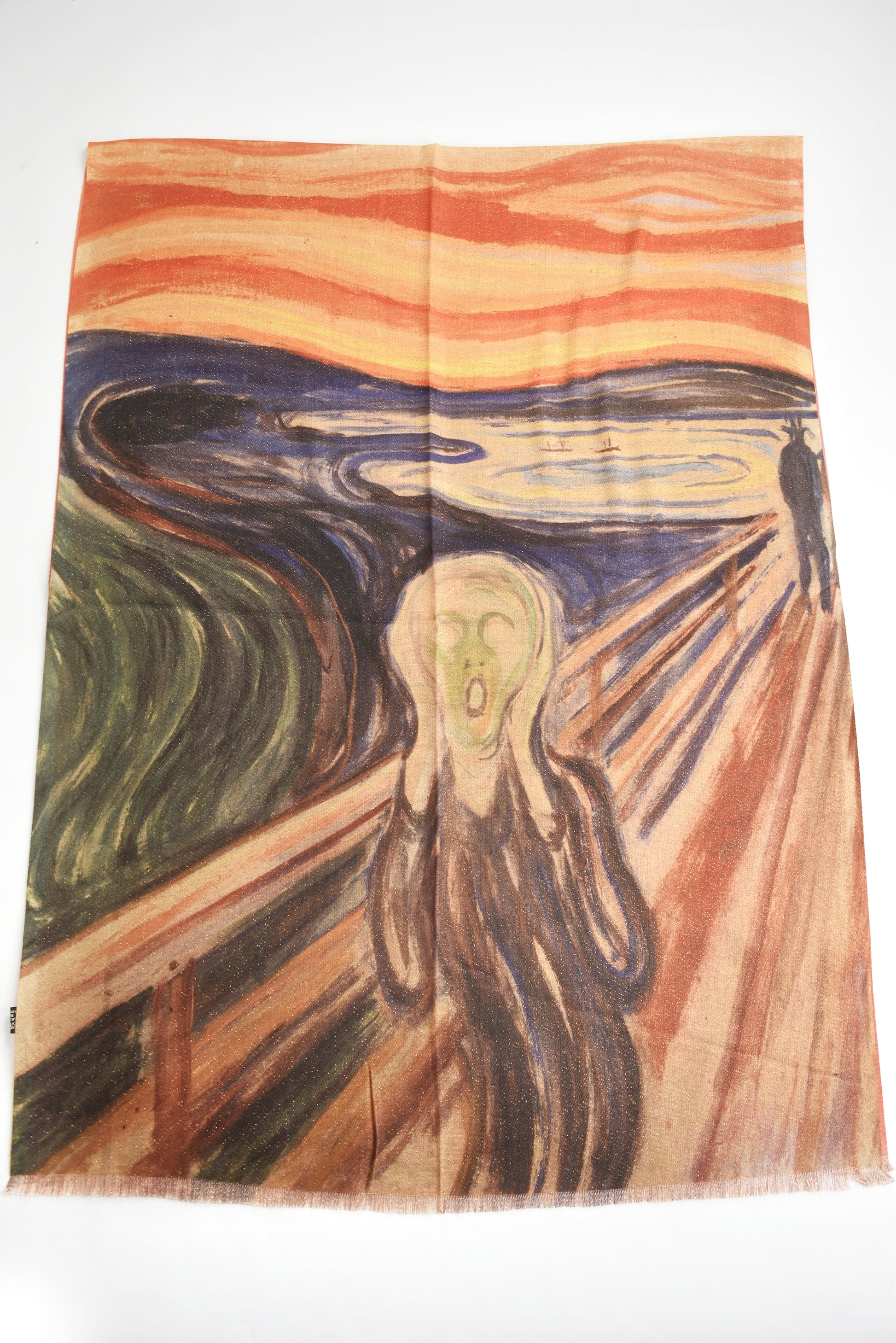 Foulard in cashmere laminato L'urlo