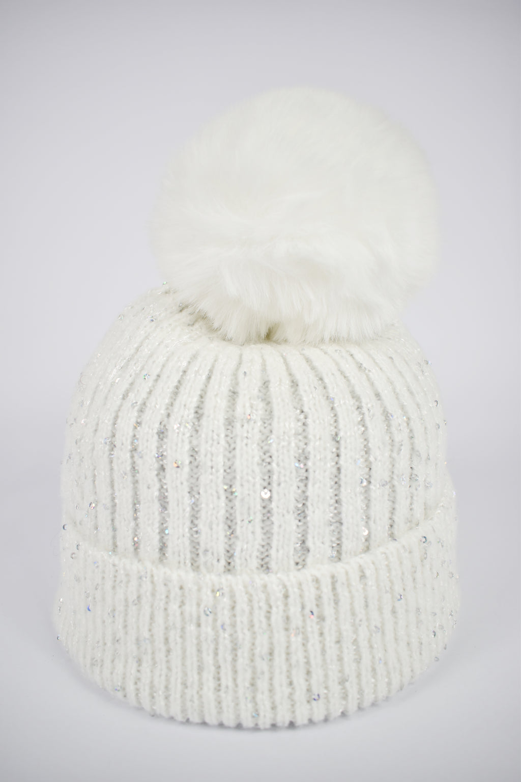 Cappello pompon paillettes