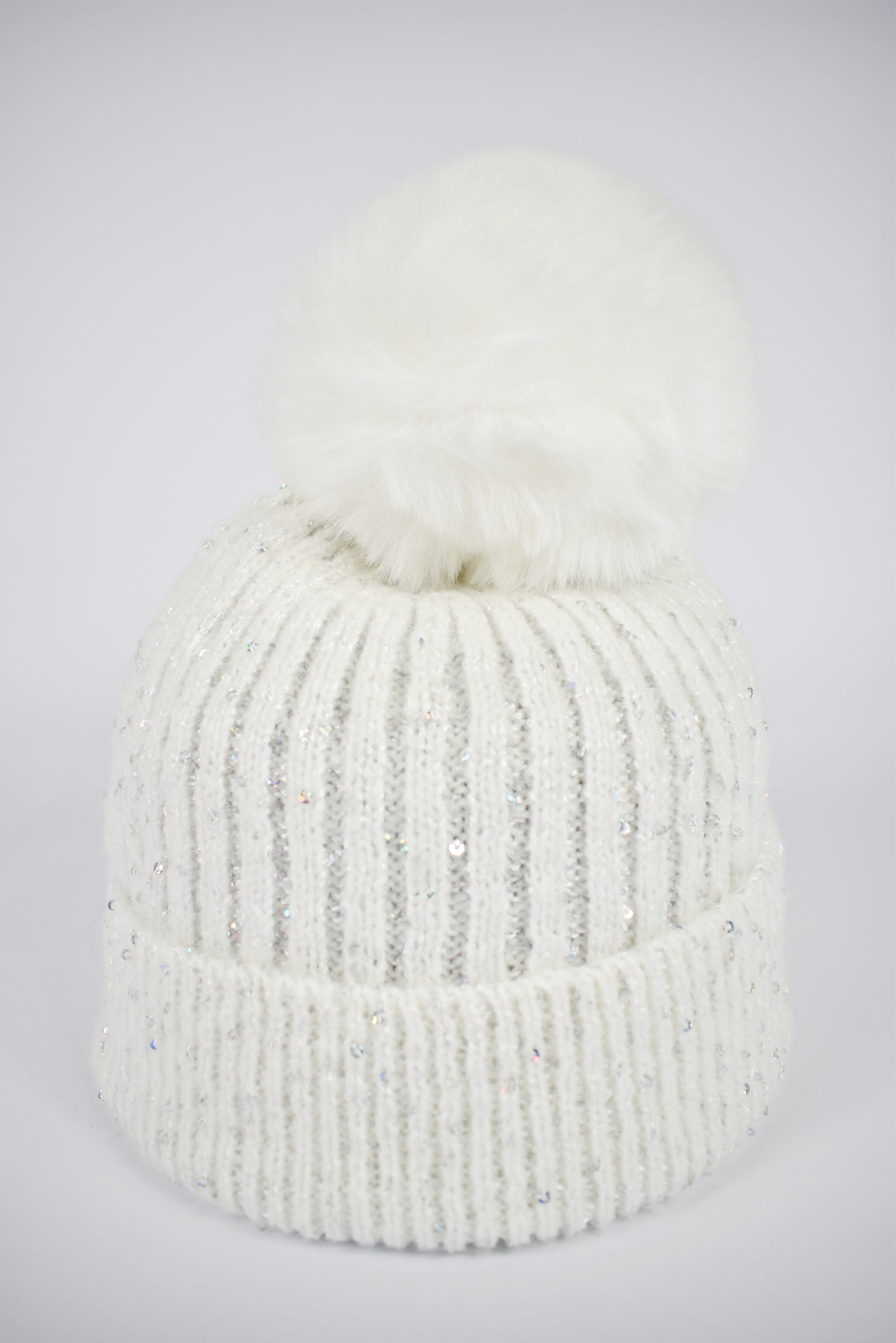 Cappello pompon paillettes